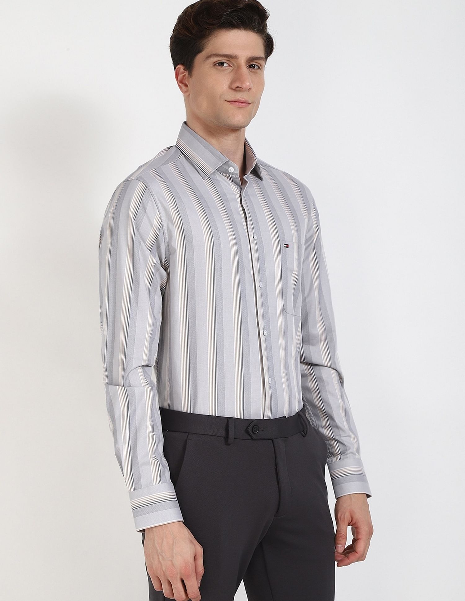 Tommy Hilfiger Striped Regular-Fit Cotton Shirt