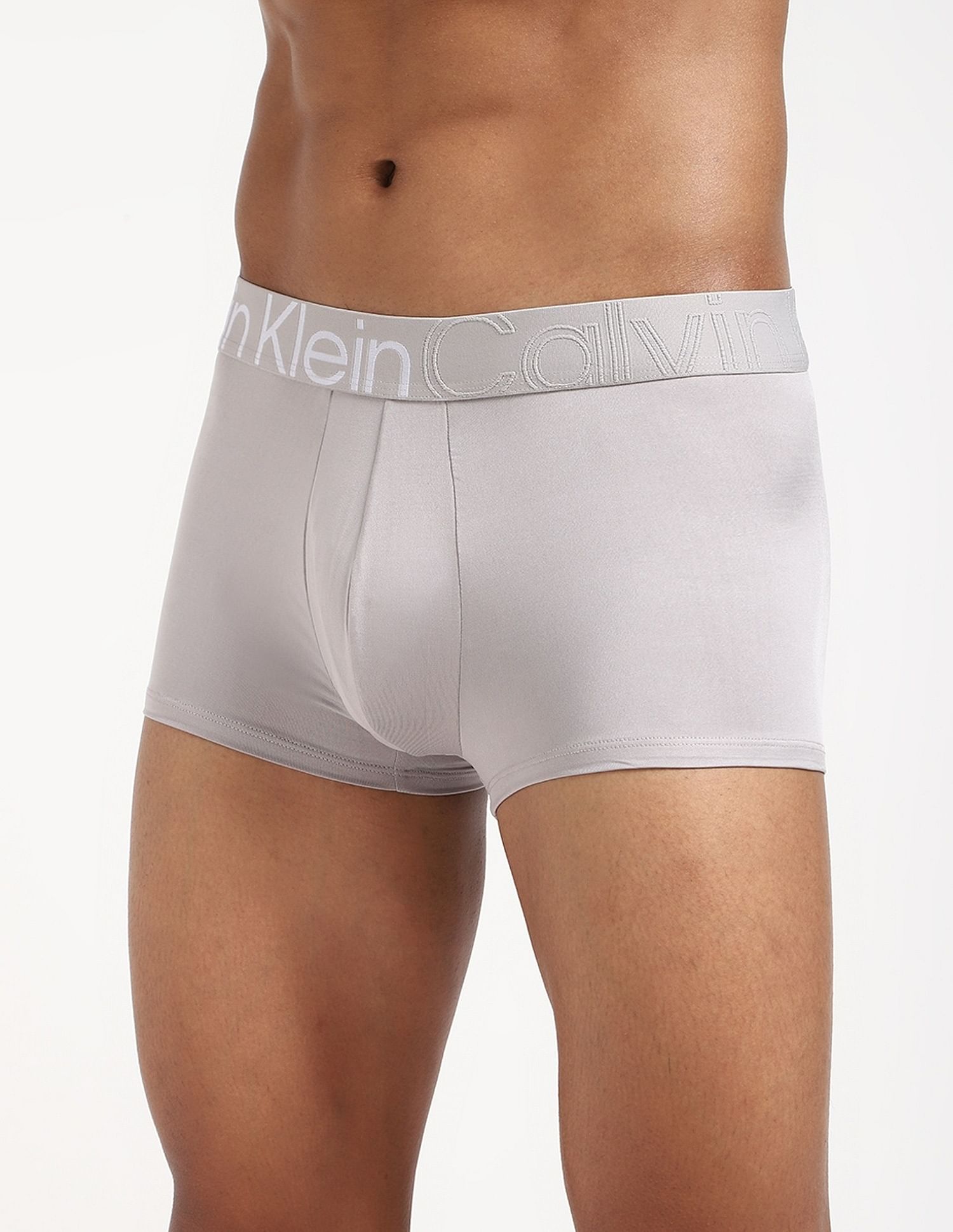 Calvin Klein Underwear Mid Rise Solid Grey Trunks