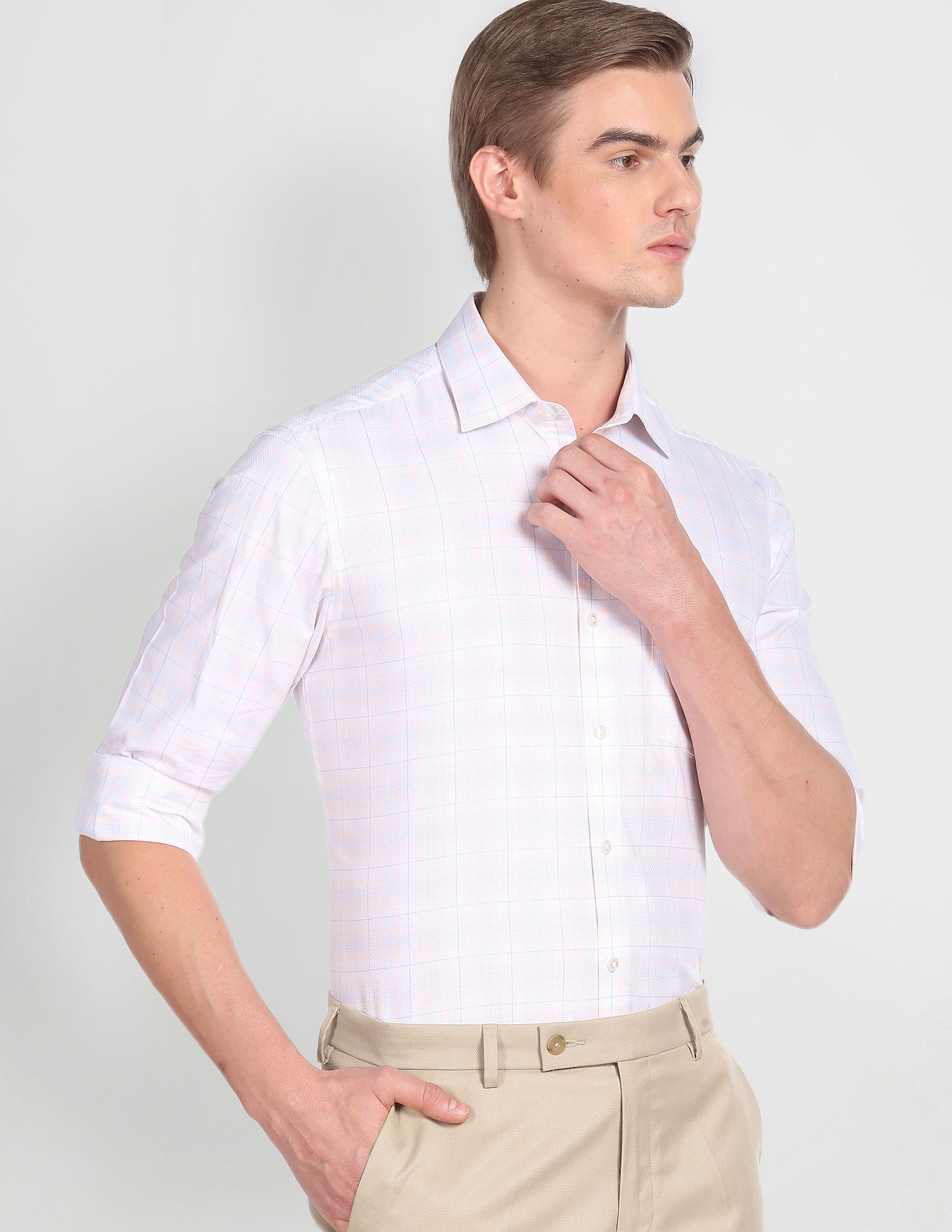 Arrow Tartan Check Cotton Formal Shirt