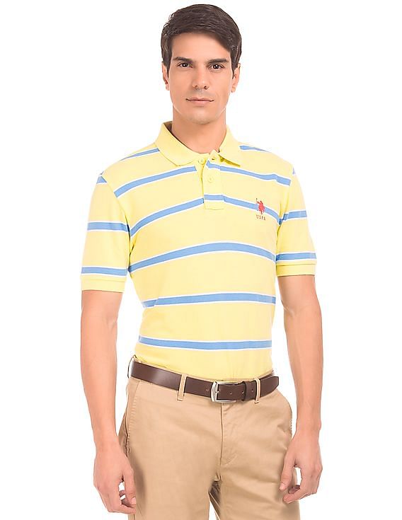 U.S. Polo Assn. Striped Pique Polo Shirt