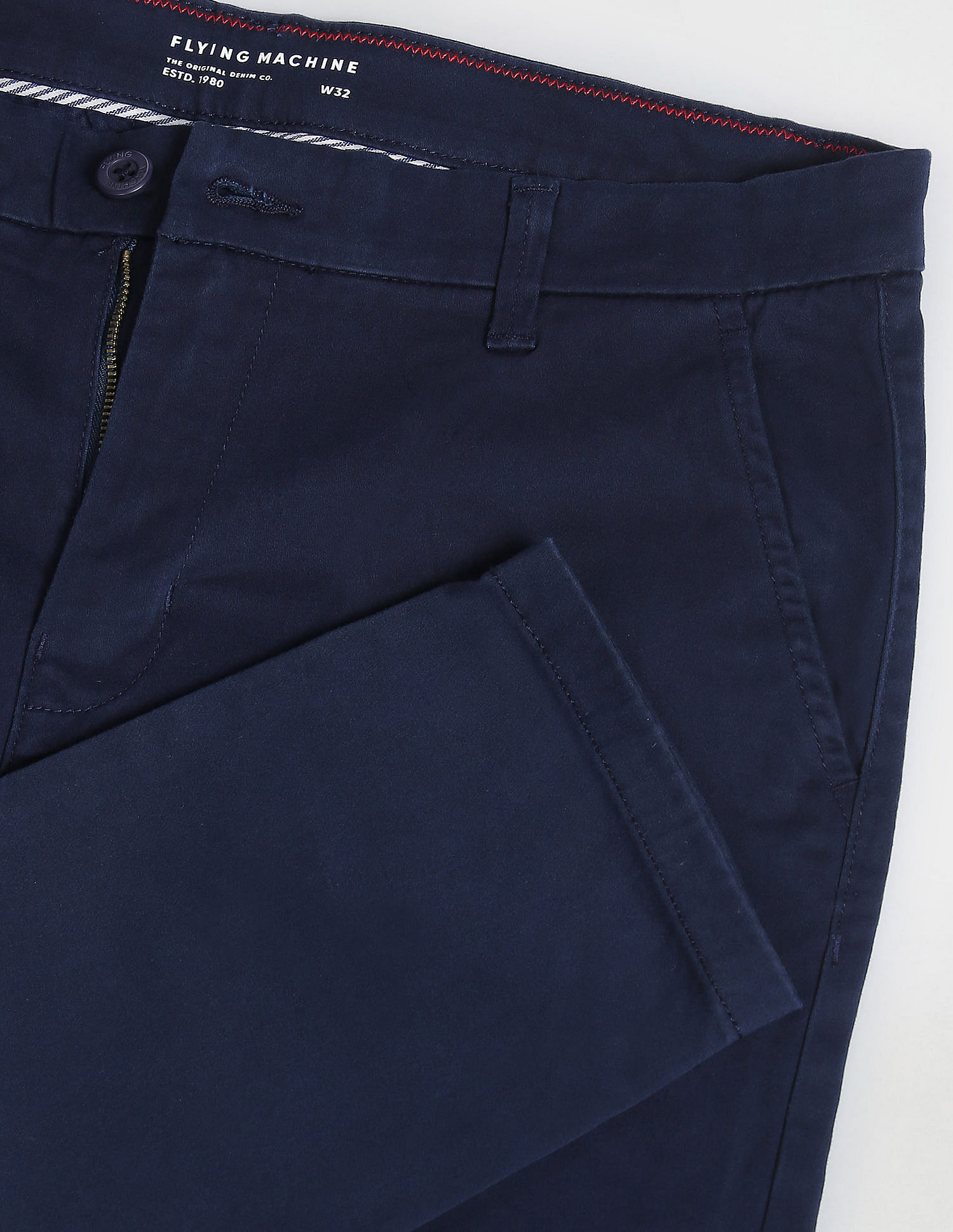 Flying Machine Slim Tapered Solid Trousers