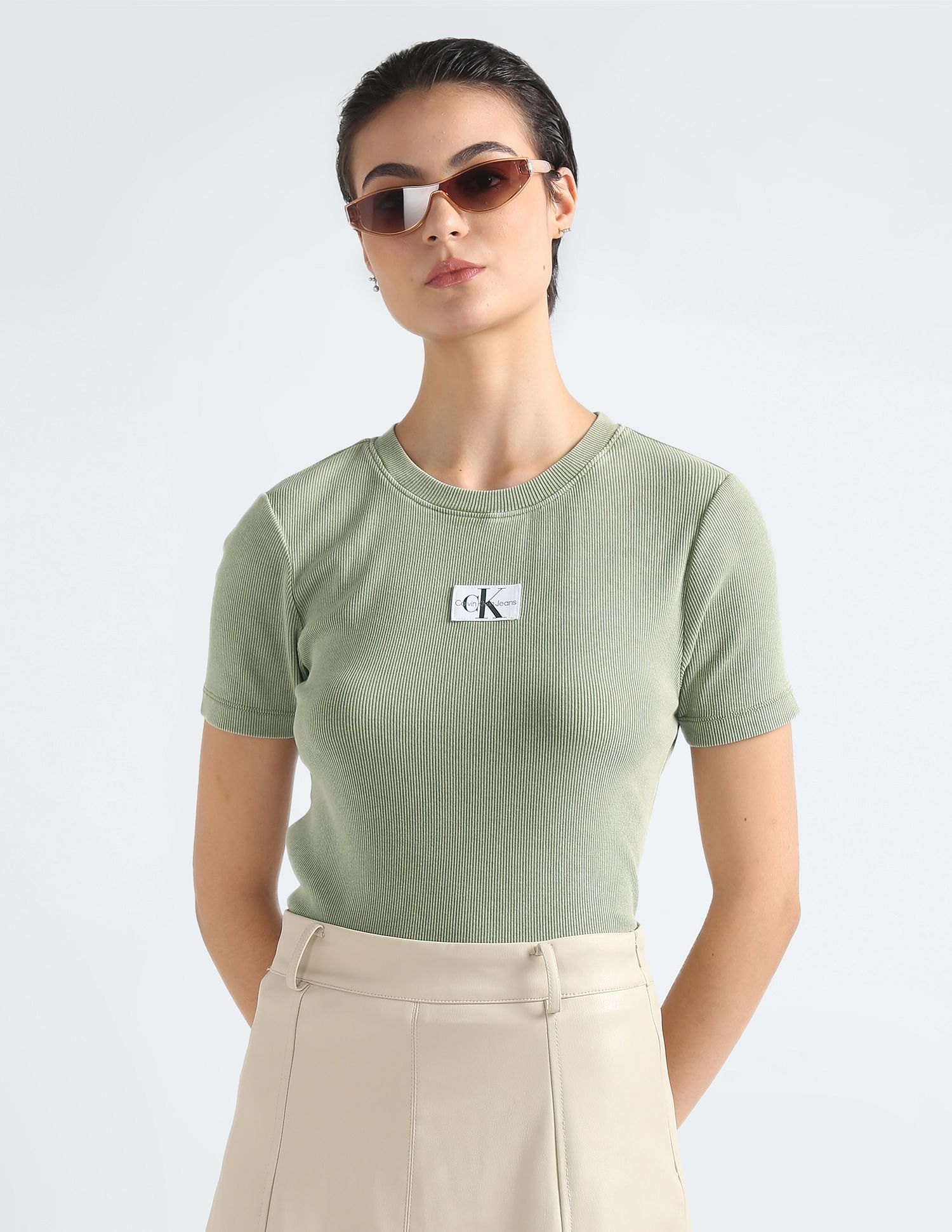 Calvin Klein Washed Ribbed Slim T-Shirt