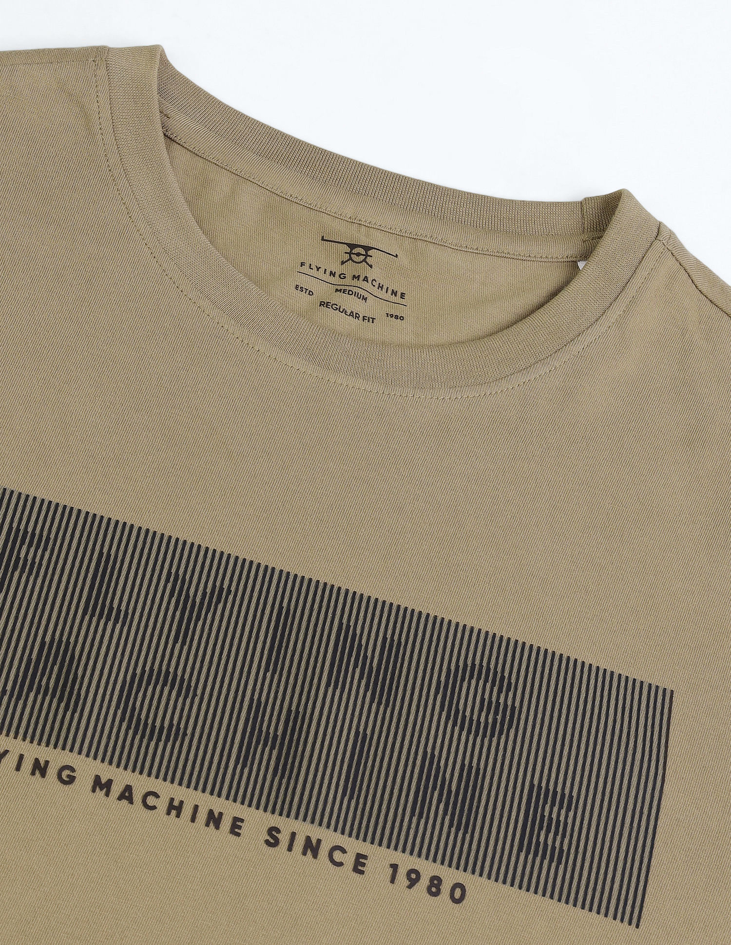 Flying Machine Brand Print Regular Fit T-Shirt