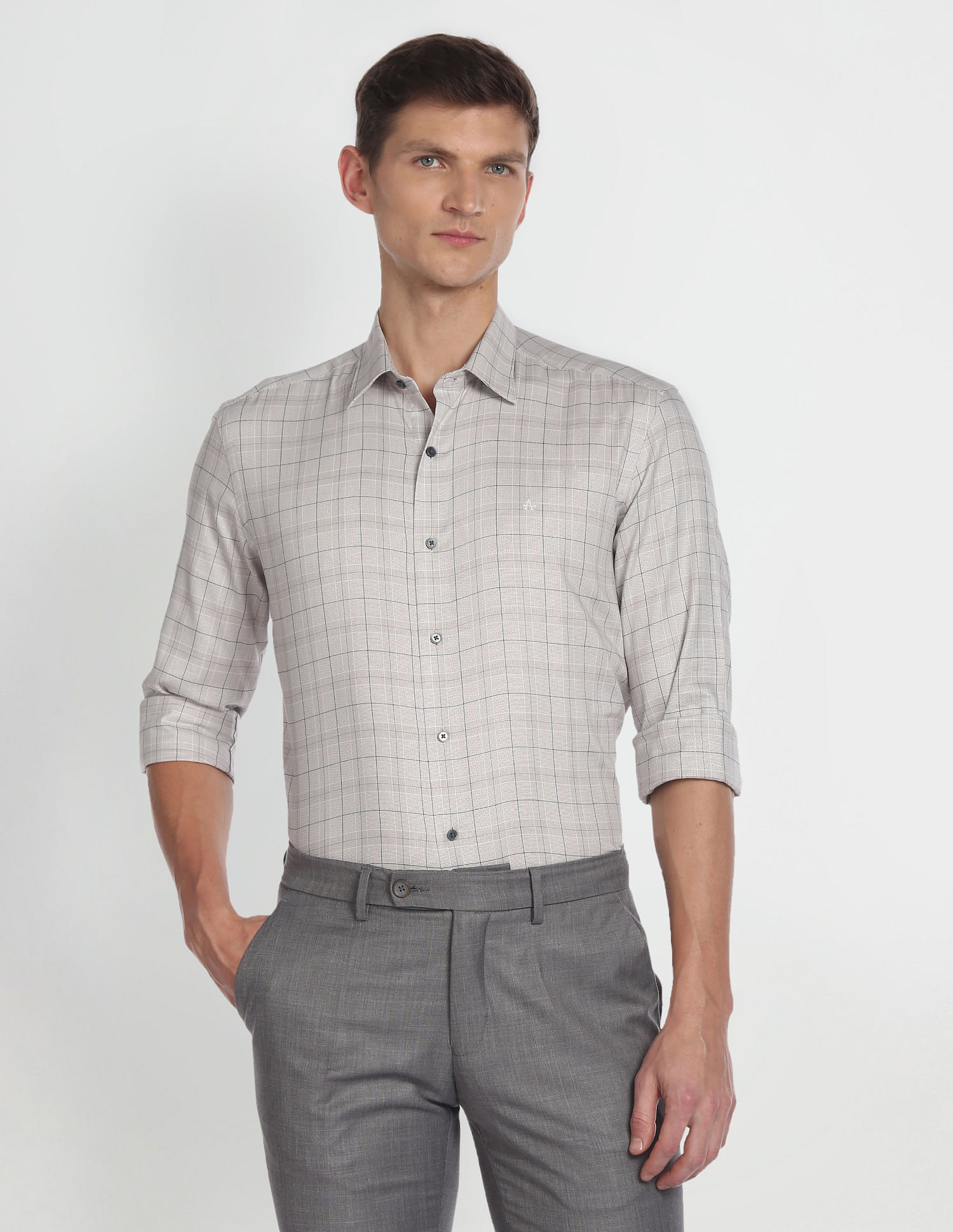 Arrow Newyork Tartan Check Manhattan Slim Fit Shirt
