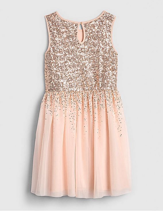 Buy GAP Girls Girls Pink Sequin Tulle Dress NNNOW