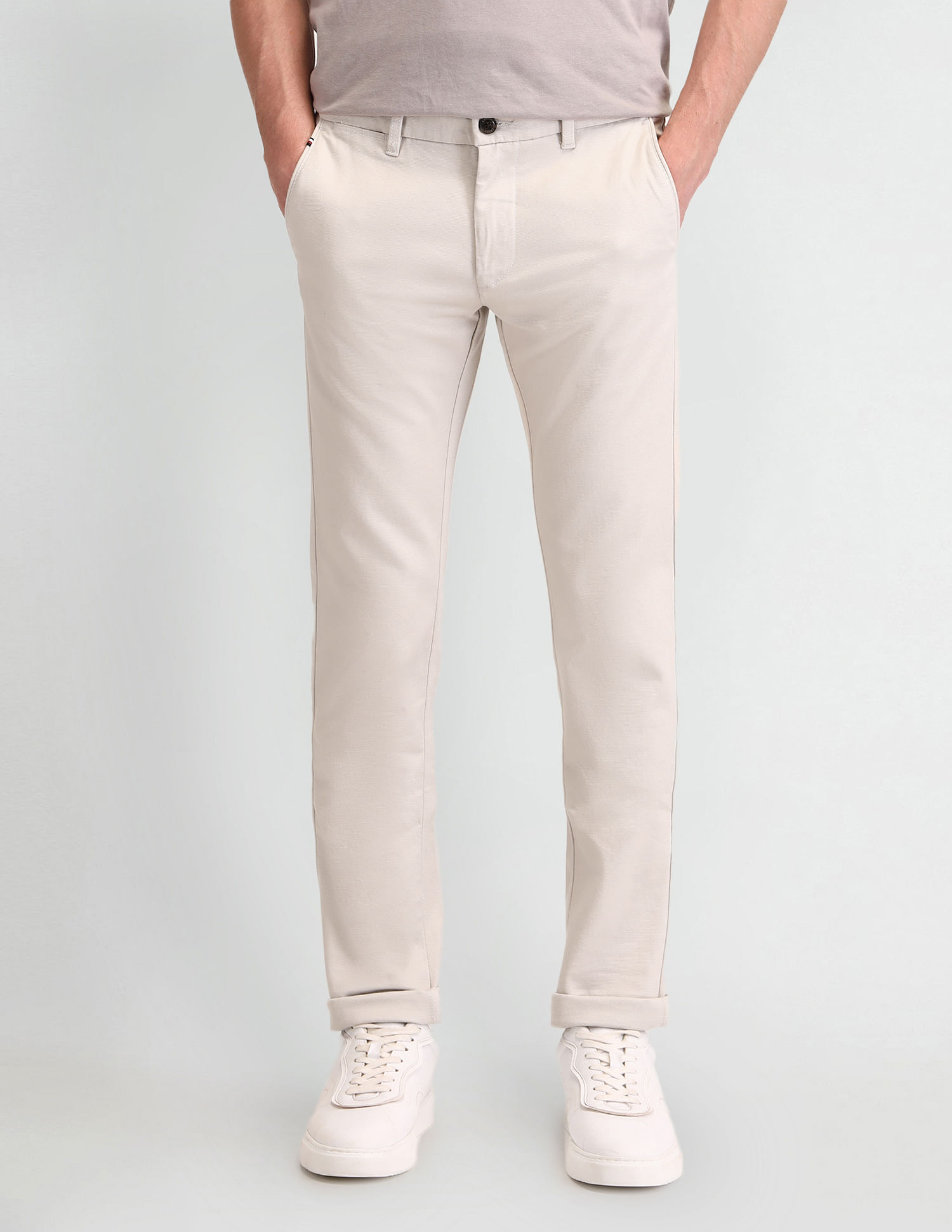 Arrow Sports Slim Fit Inner Web Detailed Trousers