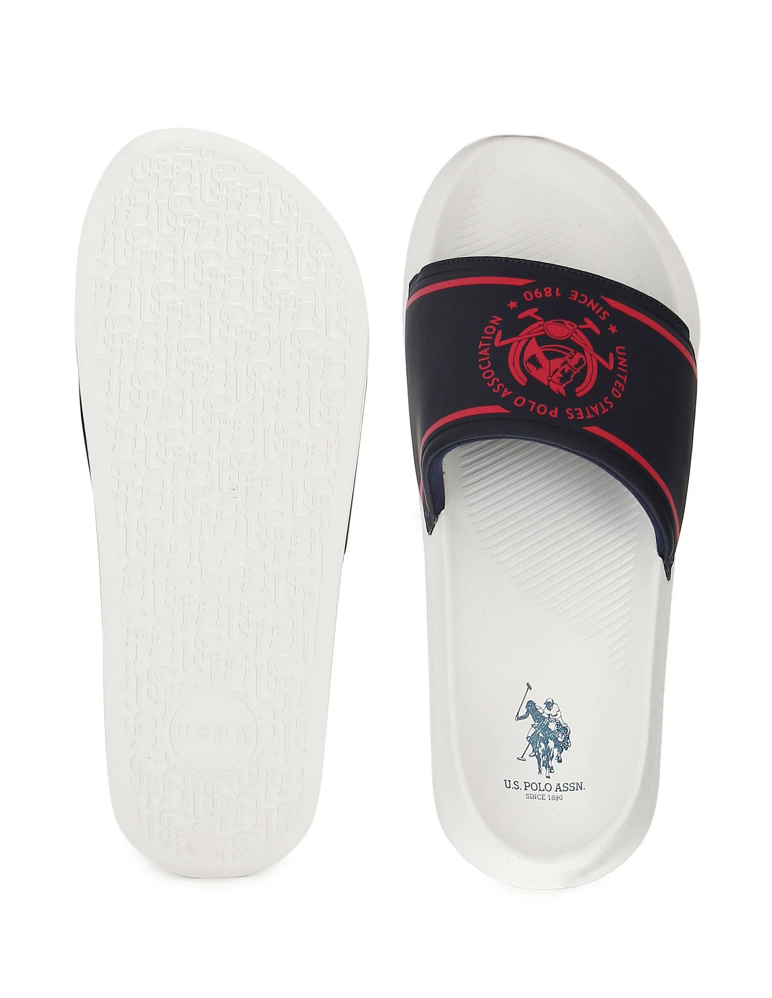 U.S. Polo Assn. Men Brand Print Zane 4.0 Slides
