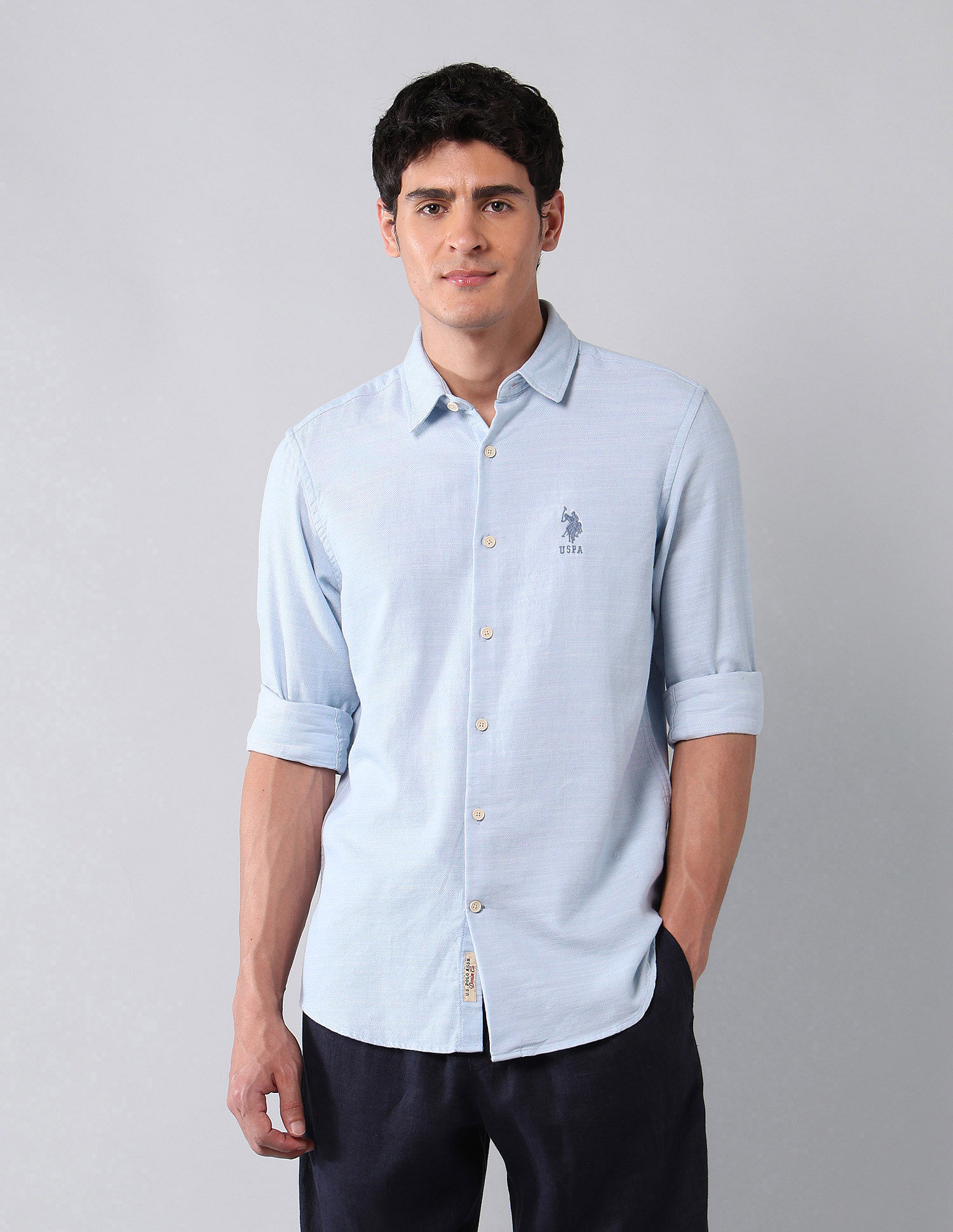 U.S. Polo Assn. Denim Co. All-Over Printed Pure Cotton Shirt