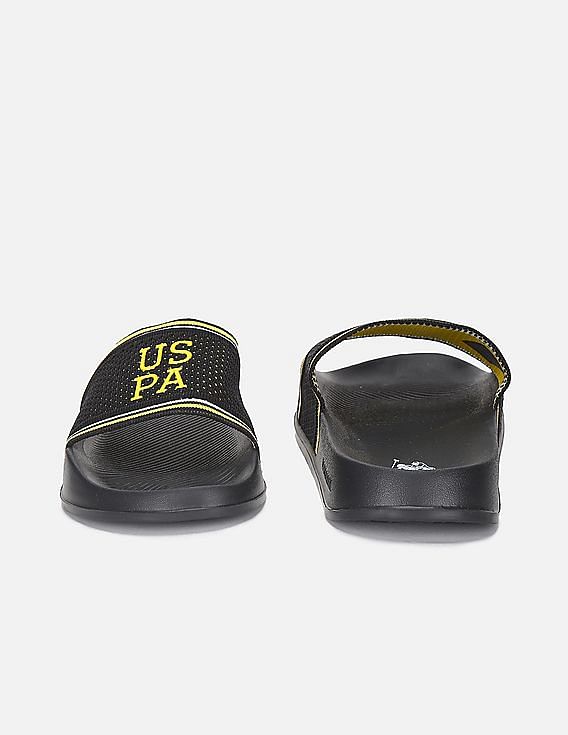 U.S. Polo Assn. Men Open Toe Tipped Lightweight Breyton Slides