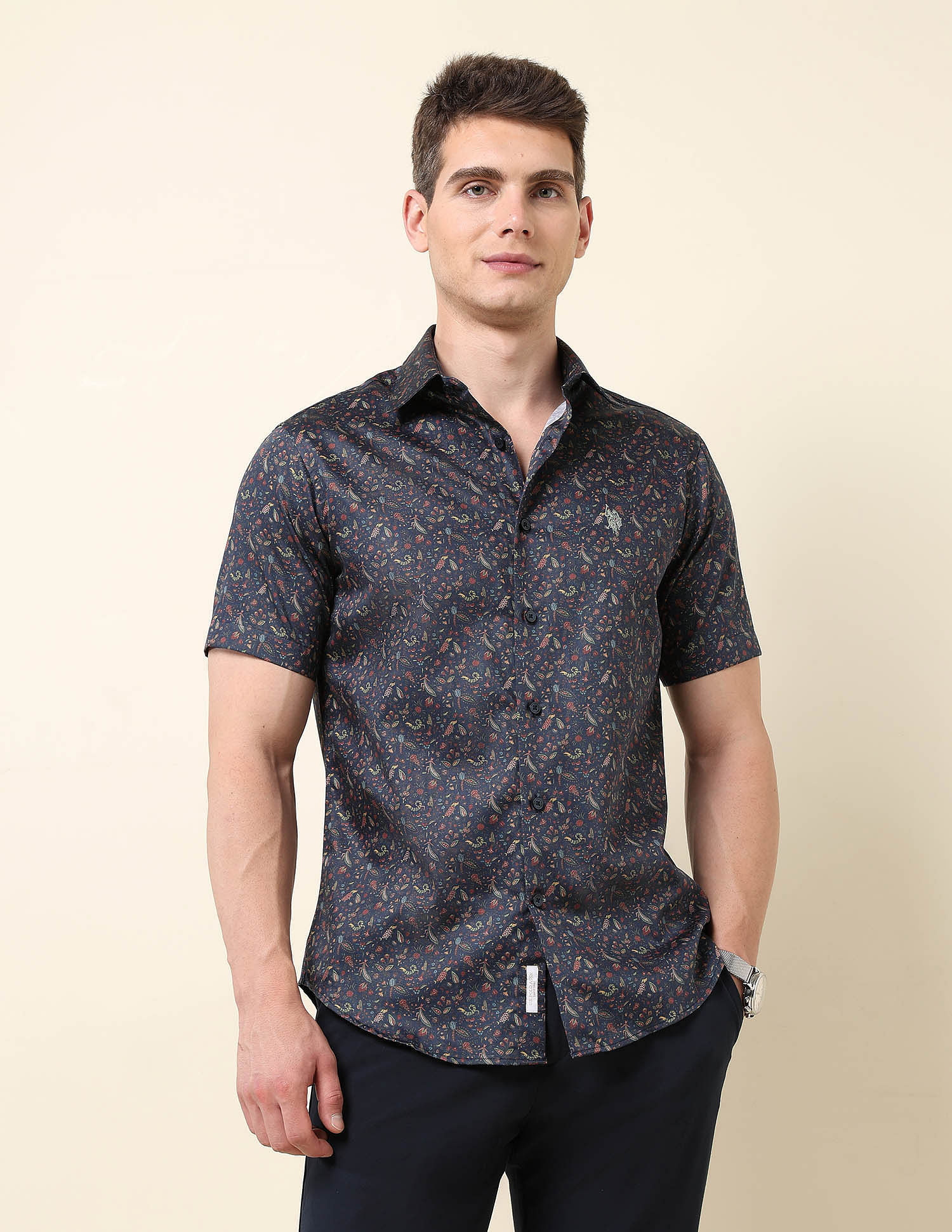 U.S. Polo Assn. All-Over Printed Satin Shirt