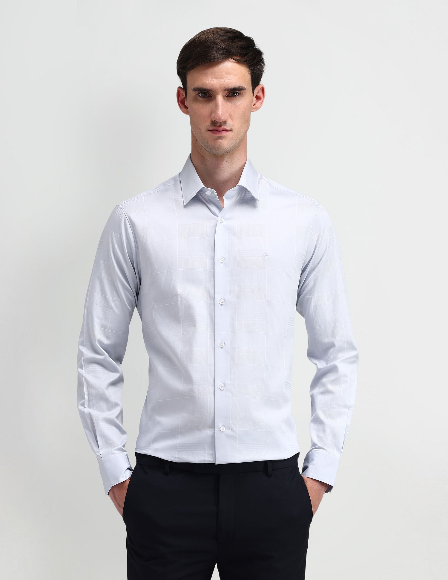 Arrow Windowpane Checked Cotton Shirt
