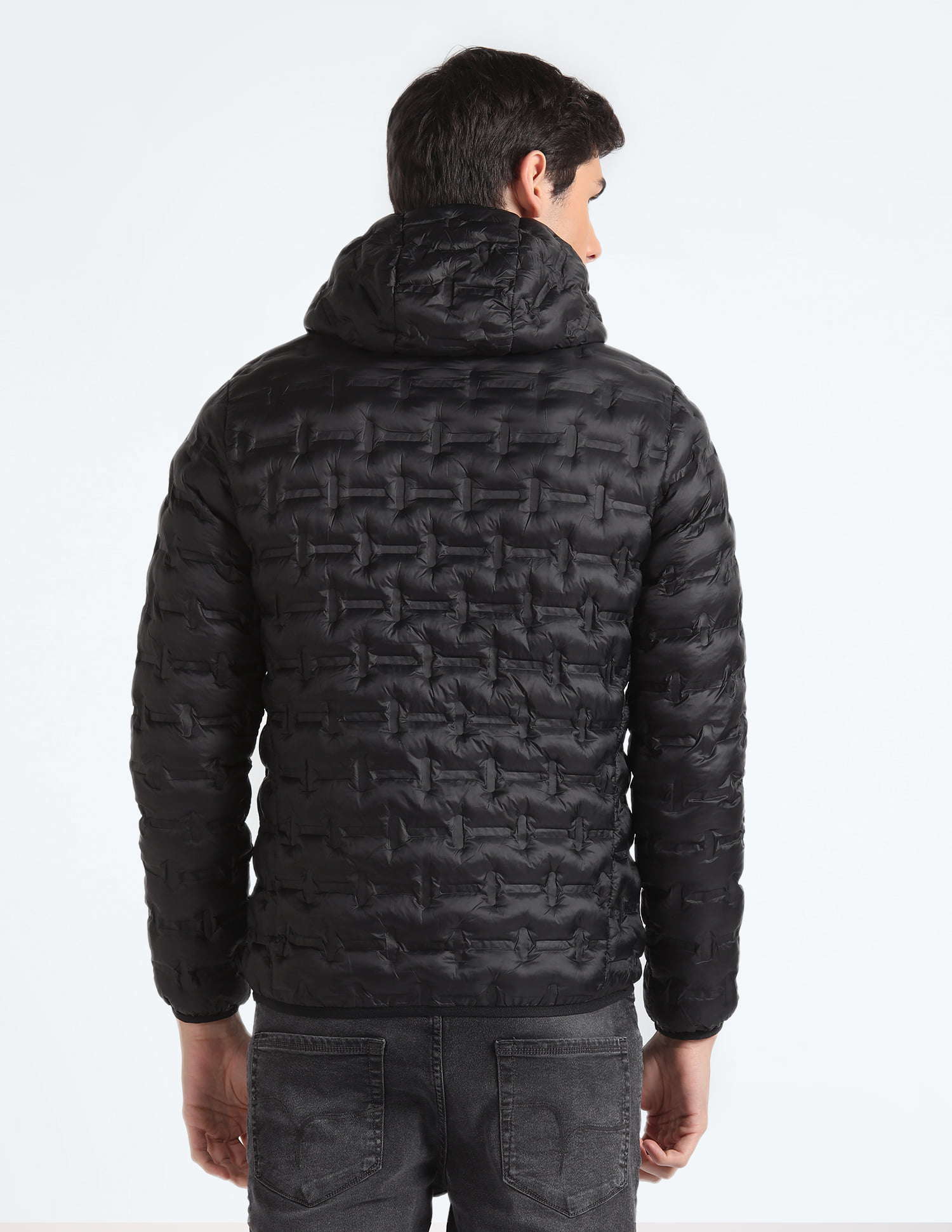 Buy Flying Machine Solid Thermo Tech Hooded Jacket - NNNOW.com