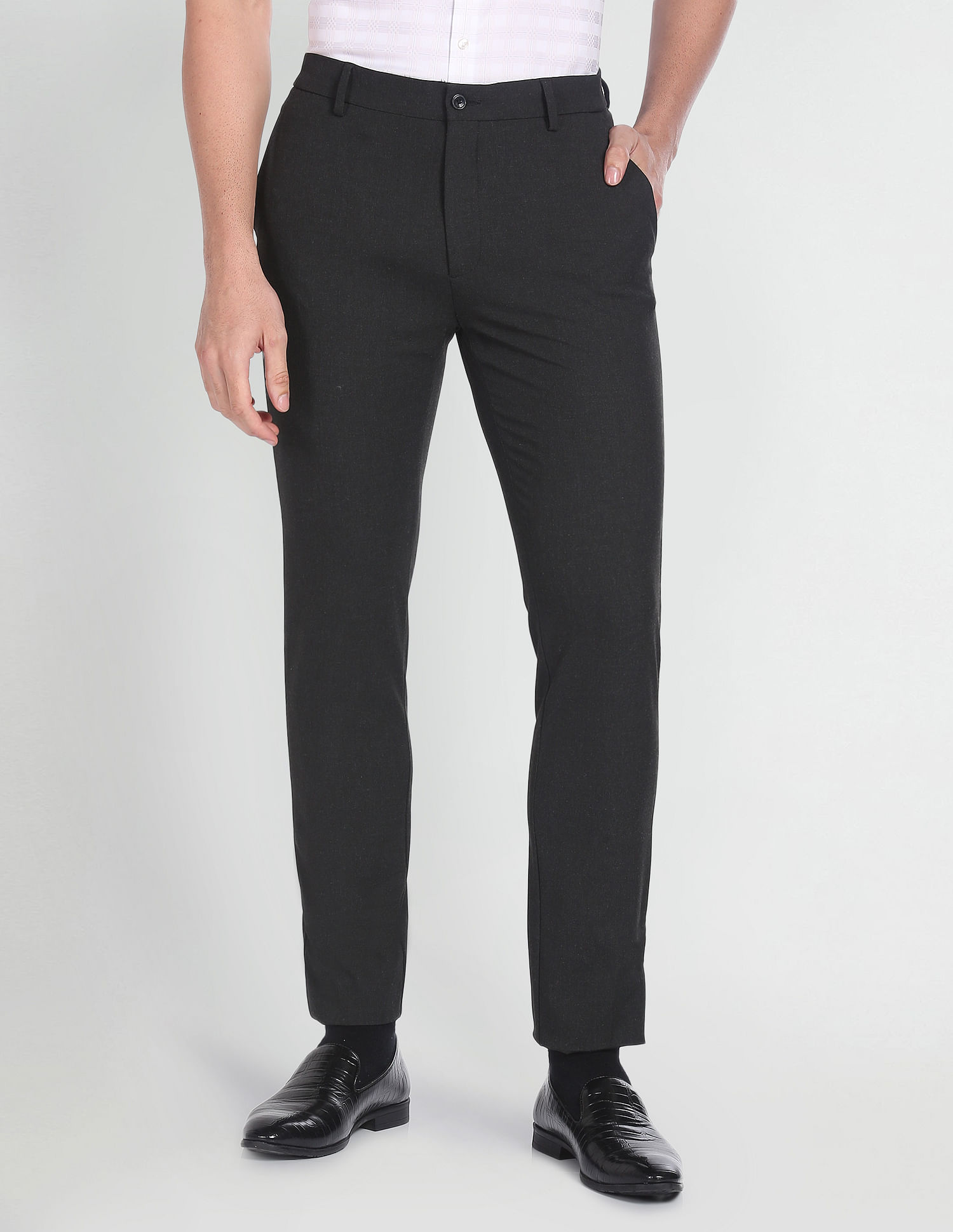 Arrow Newyork Jackson Super Slim Fit Heathered Trousers