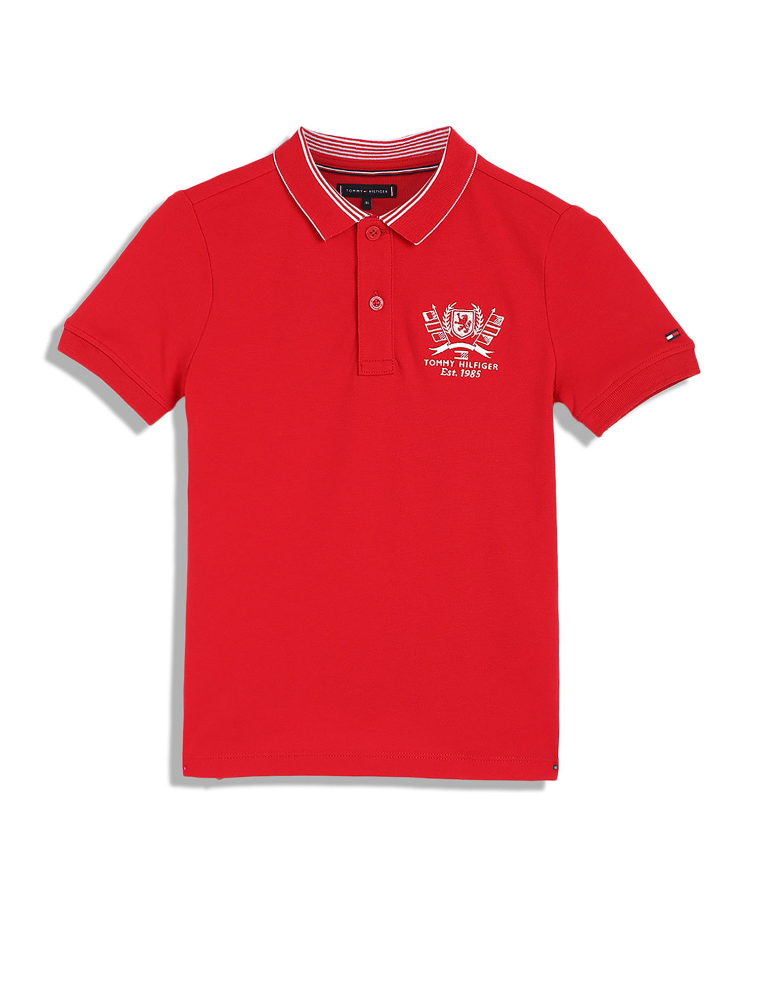 Tommy Hilfiger Kids Printed Regular Fit Polo T-Shirt