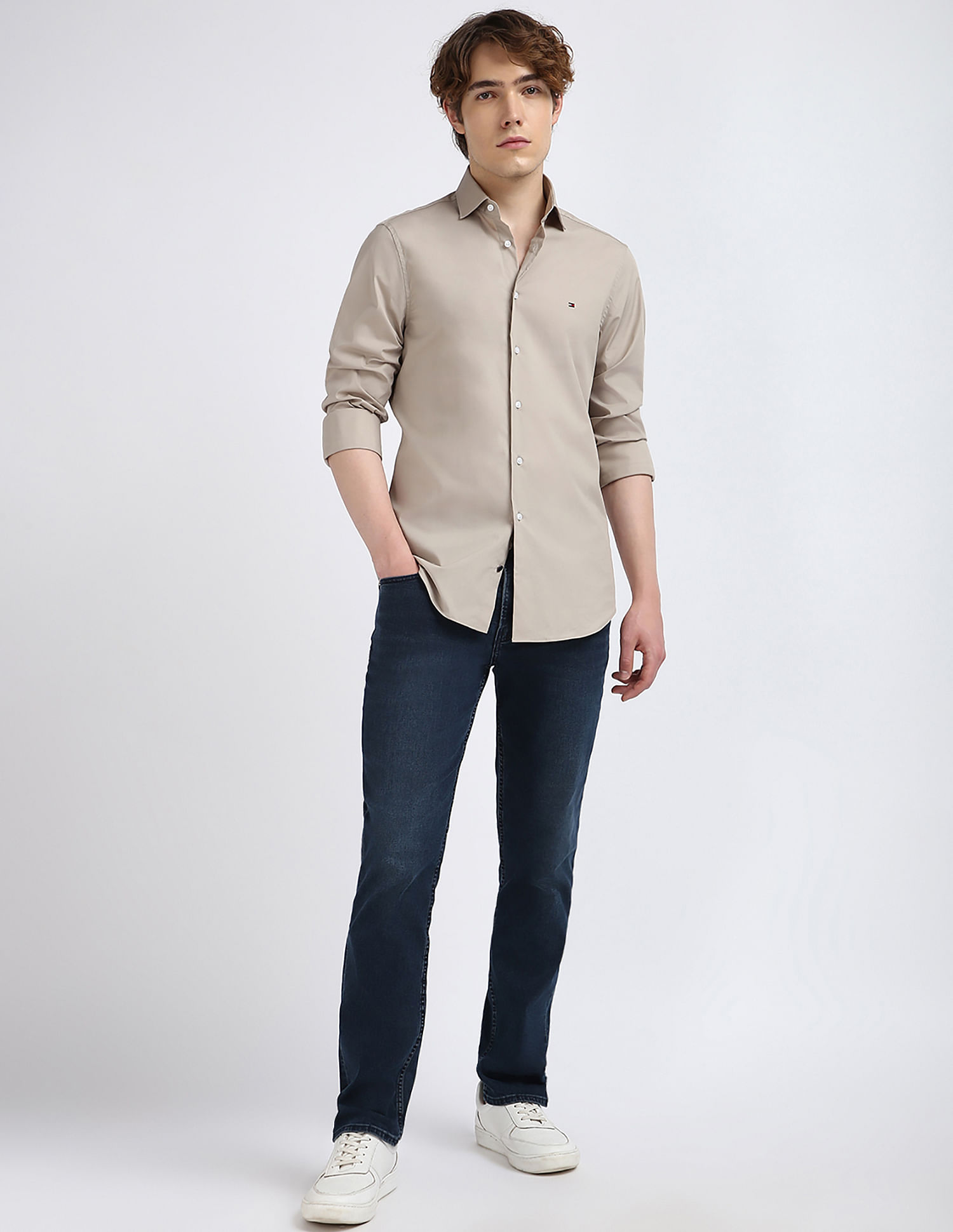 Tommy Hilfiger Poplin Solid Slim Fit Shirt