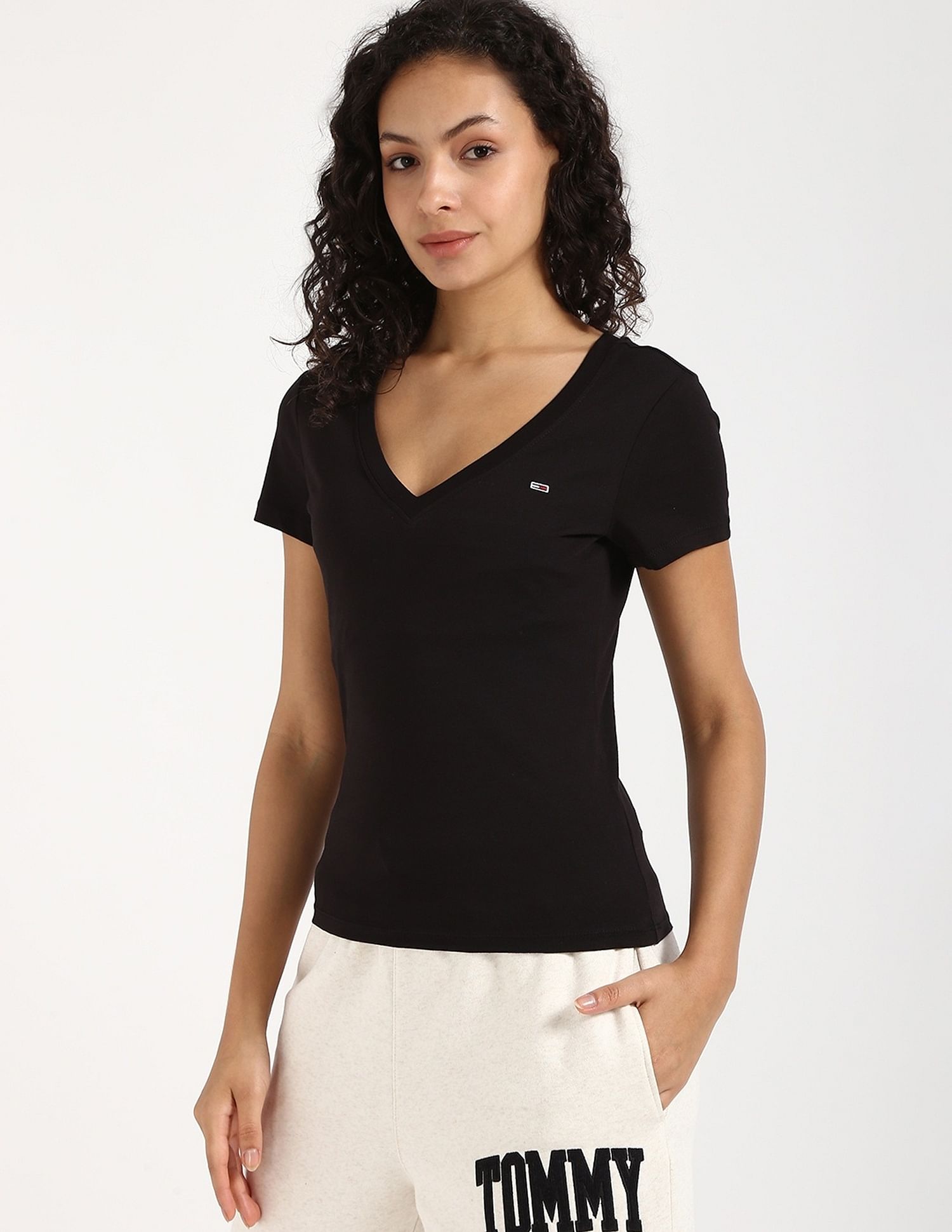 Tommy Hilfiger Solid Slim-Fit Cotton T-Shirt