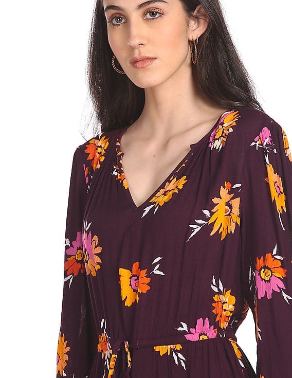 gap burgundy dress (Elan) Reversible Crochet Maxi Dress
