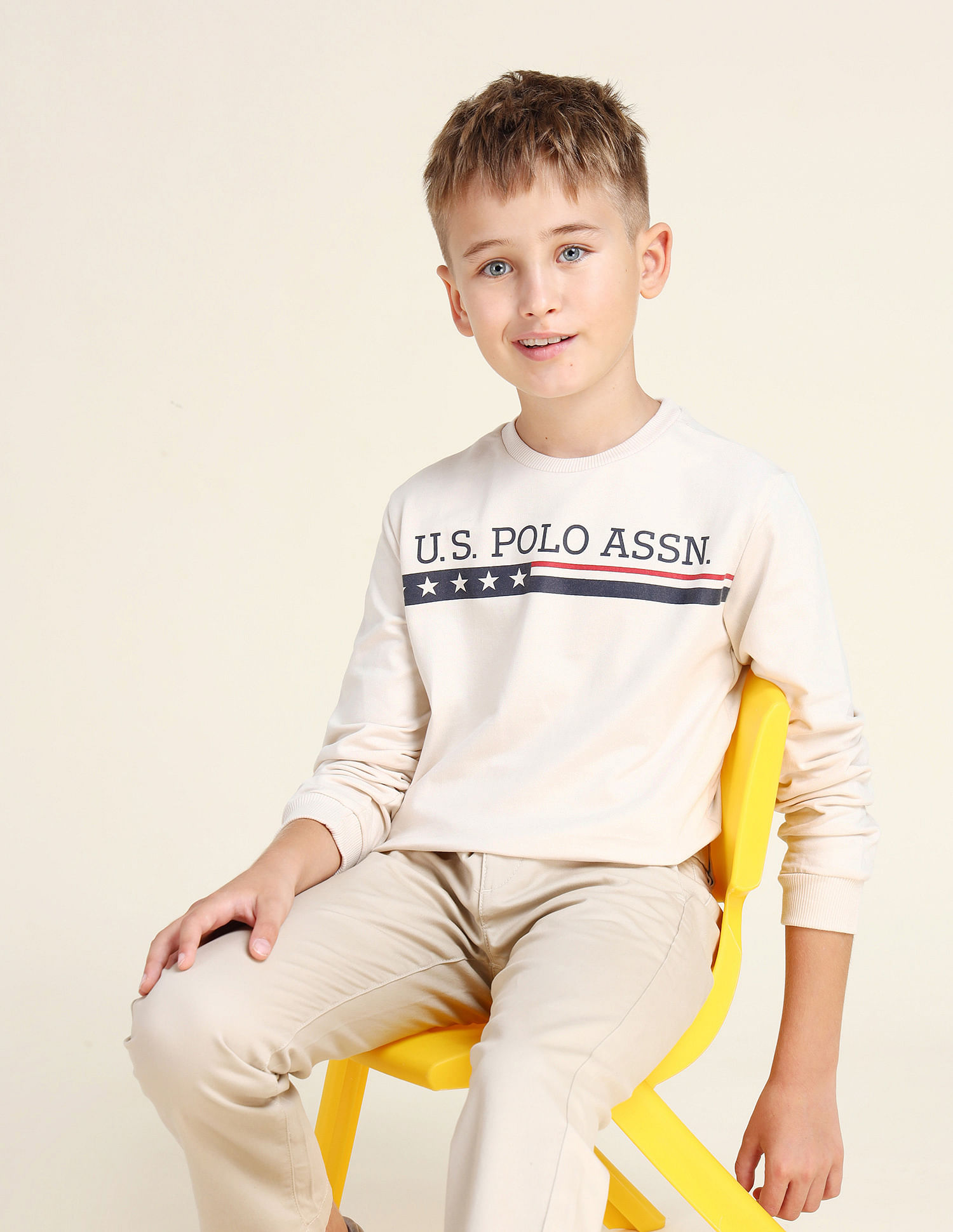 U.S. Polo Assn. Kids Boys Brand Regular Fit Sweatshirt