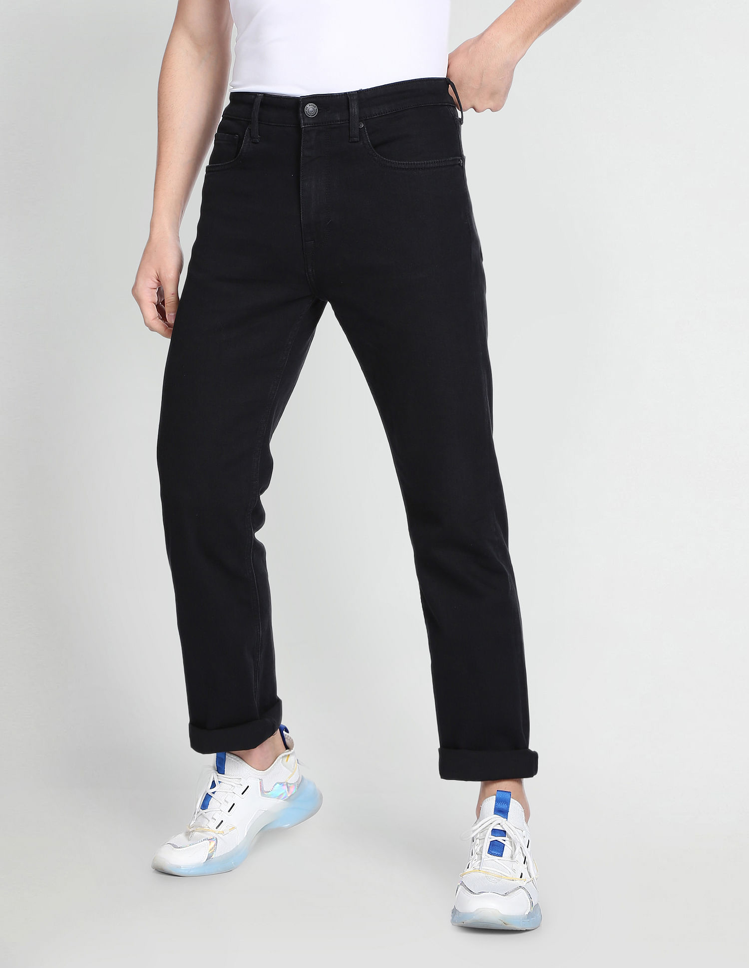 Flying Machine Mid Rise Bootcut Jeans
