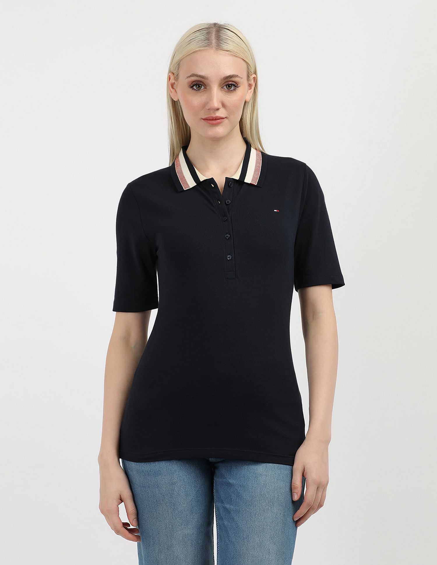 Tommy Hilfiger Slim Fit Solid Polo Shirt