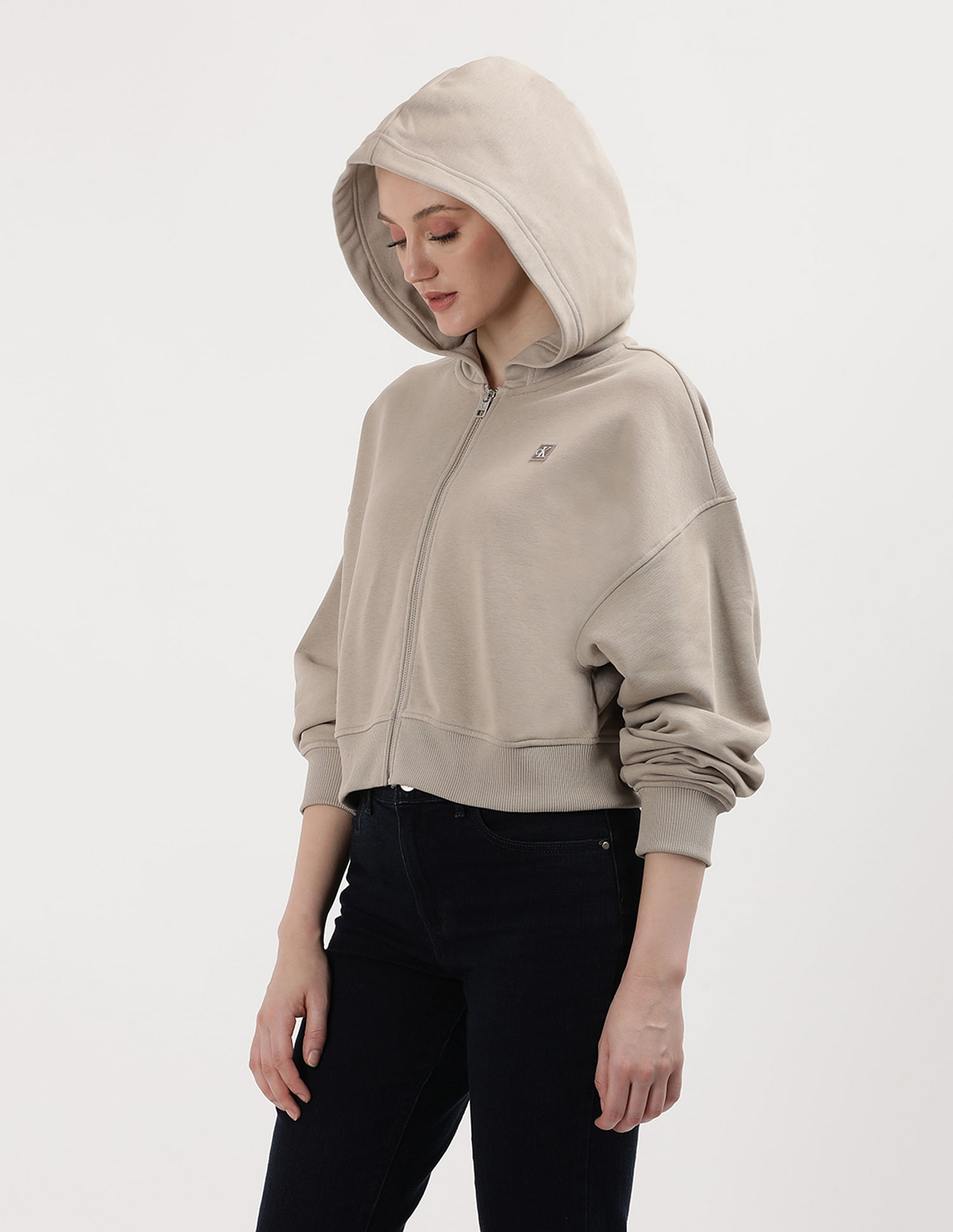Calvin Klein Brand Badge Hood Sweatshirt
