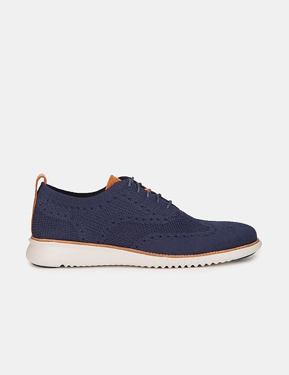 Buy Cole Haan Men Navy 2.ZERØGRAND Wingtip Oxford - NNNOW.com display picture 3