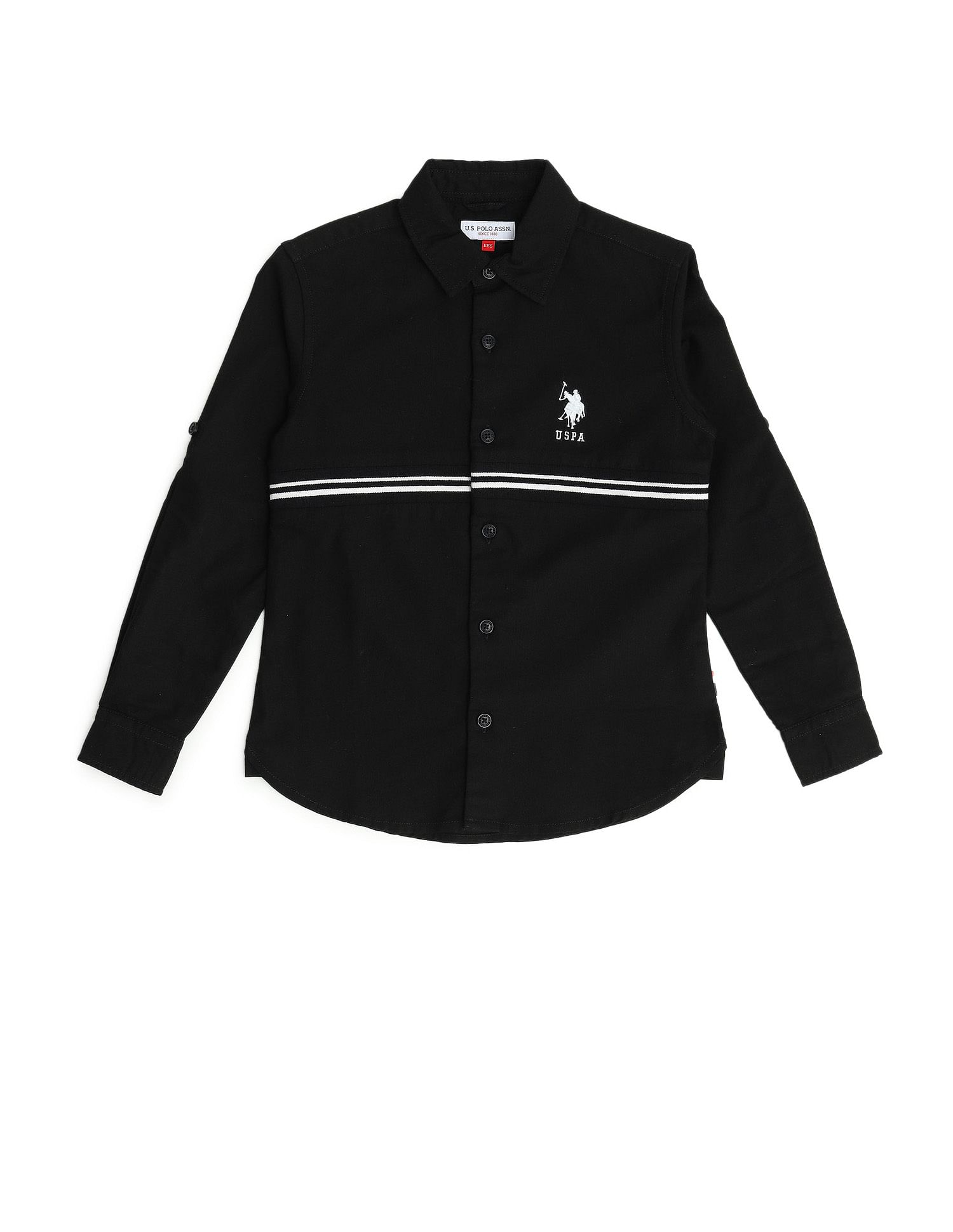 U.S. Polo Assn. Kids Boys Brand Stripe Cotton Shirt