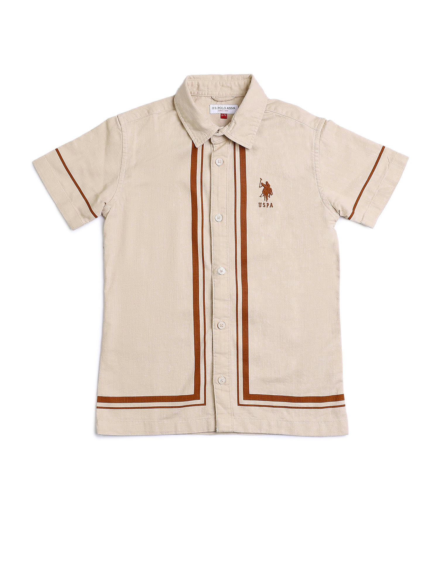 U.S. Polo Assn. Kids Boys Solid Boxy Fit Shirt