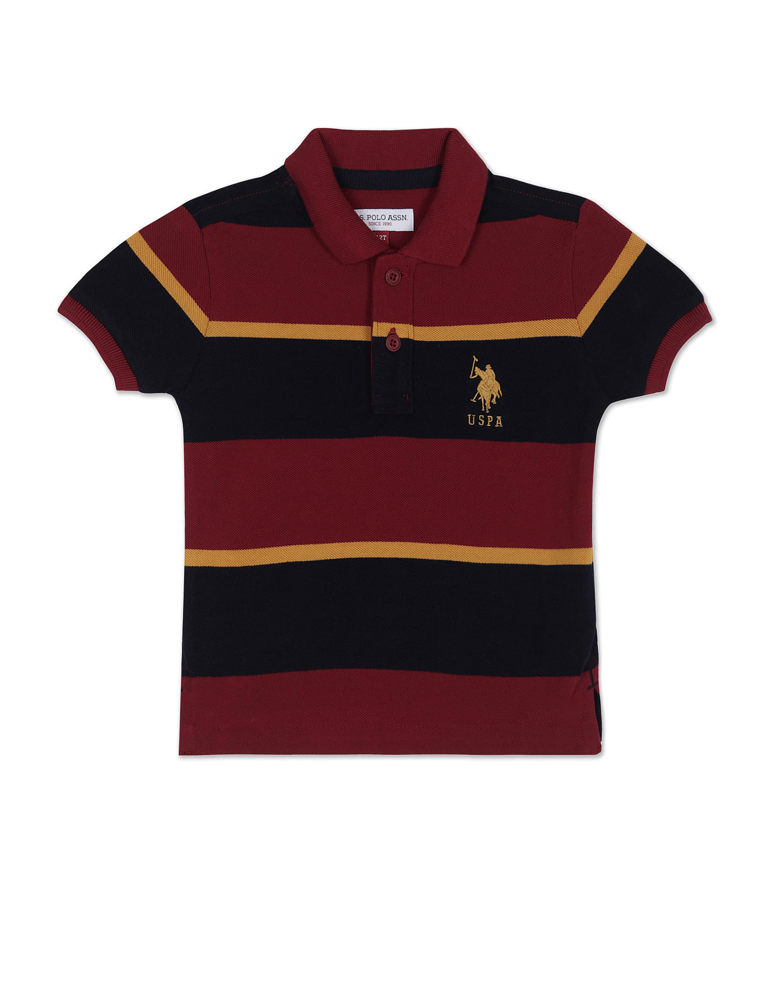 U.S. Polo Assn. Kids Horizontal Stripe Cotton Polo Shirt