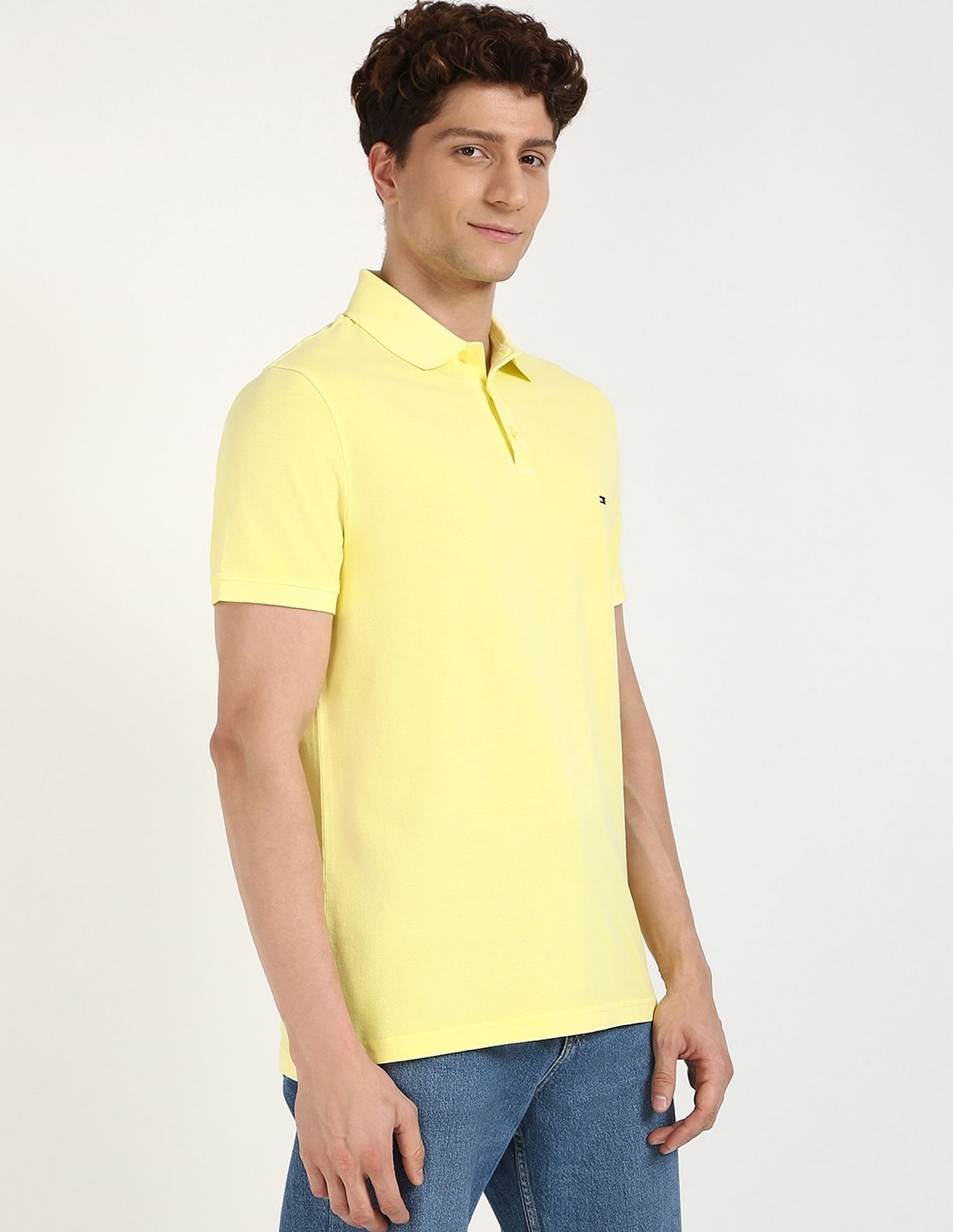 Tommy Hilfiger Solid Regular-Fit Cotton Polo Shirt