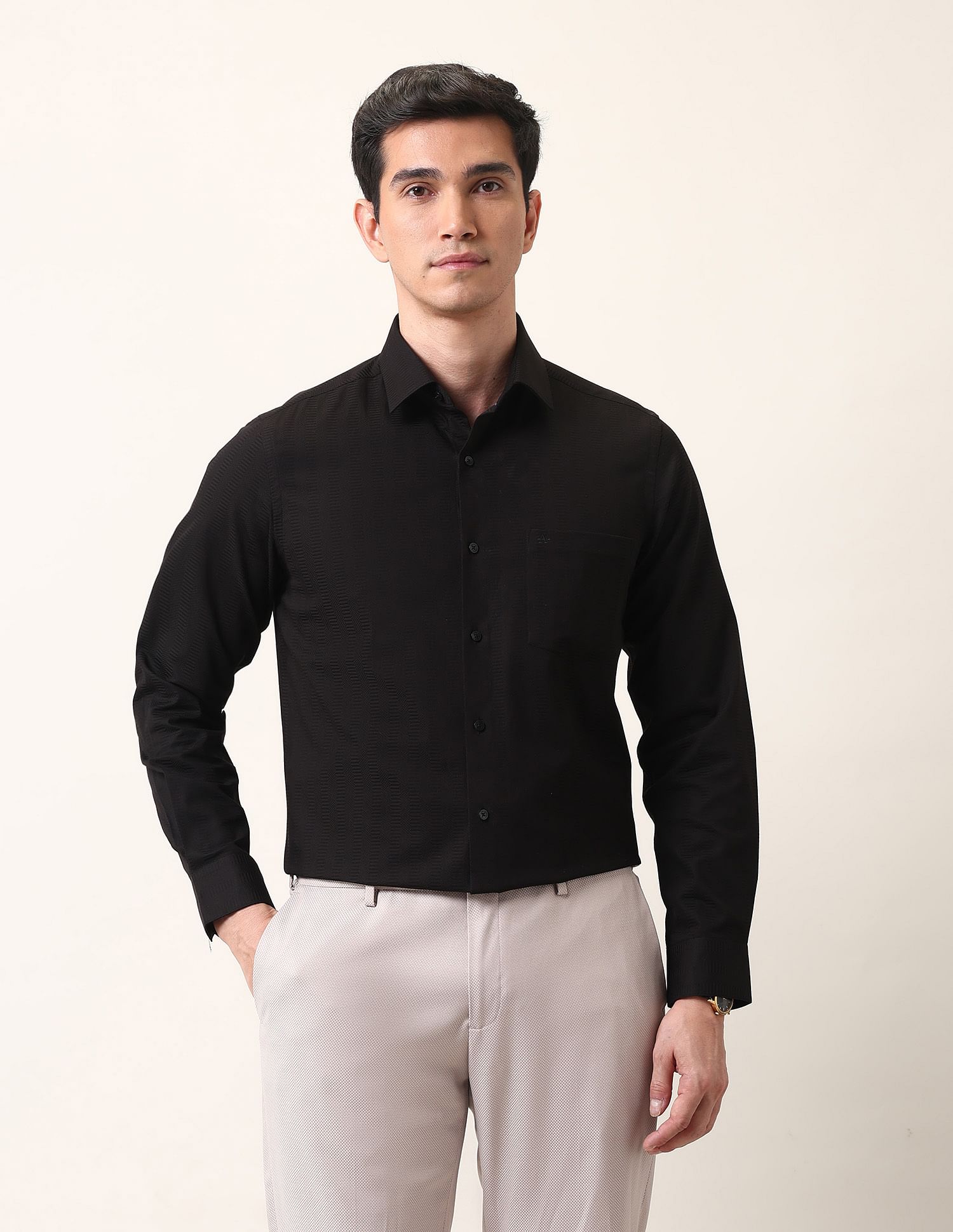 Arrow Liberty Classic Fit Textured Ceremonial Shirt