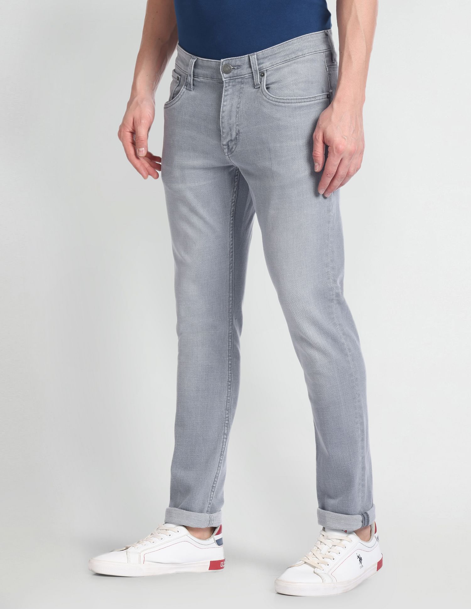 U.S. Polo Assn. Denim Co. Brandon Slim Tapered Fit Grey Jeans