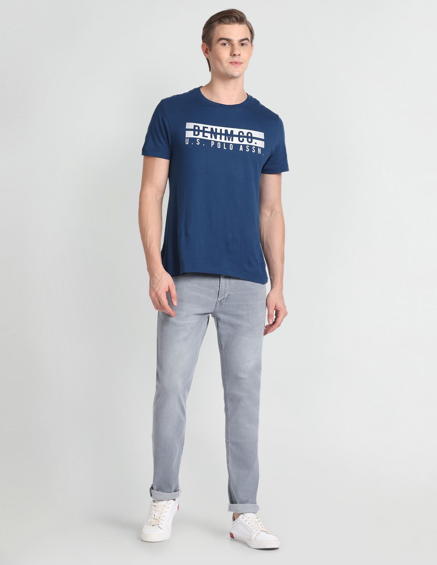 U.S. Polo Assn. Denim Co. Brandon Slim Tapered Fit Grey Jeans