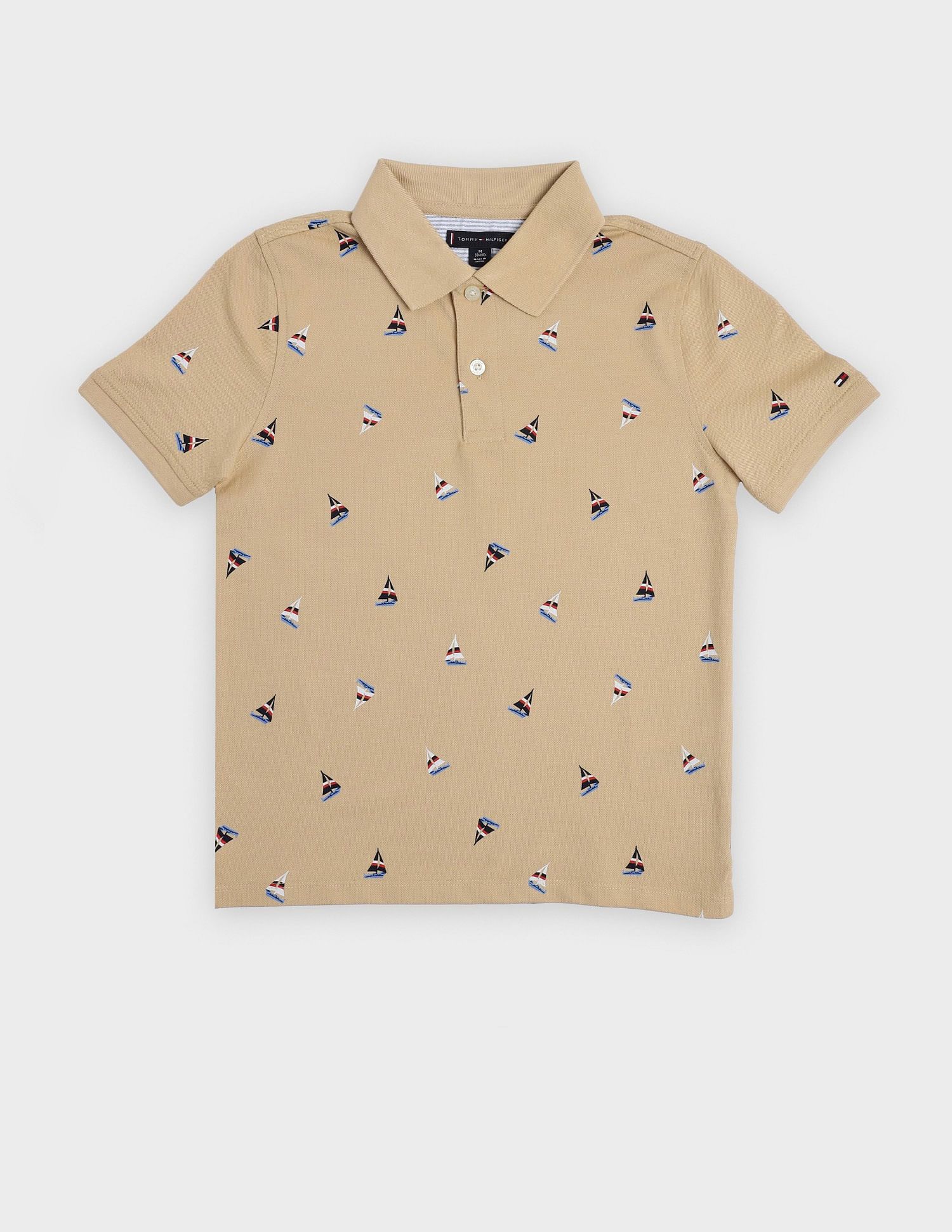 Tommy Hilfiger Kids Boys Printed Regular Fit Cotton Polo
