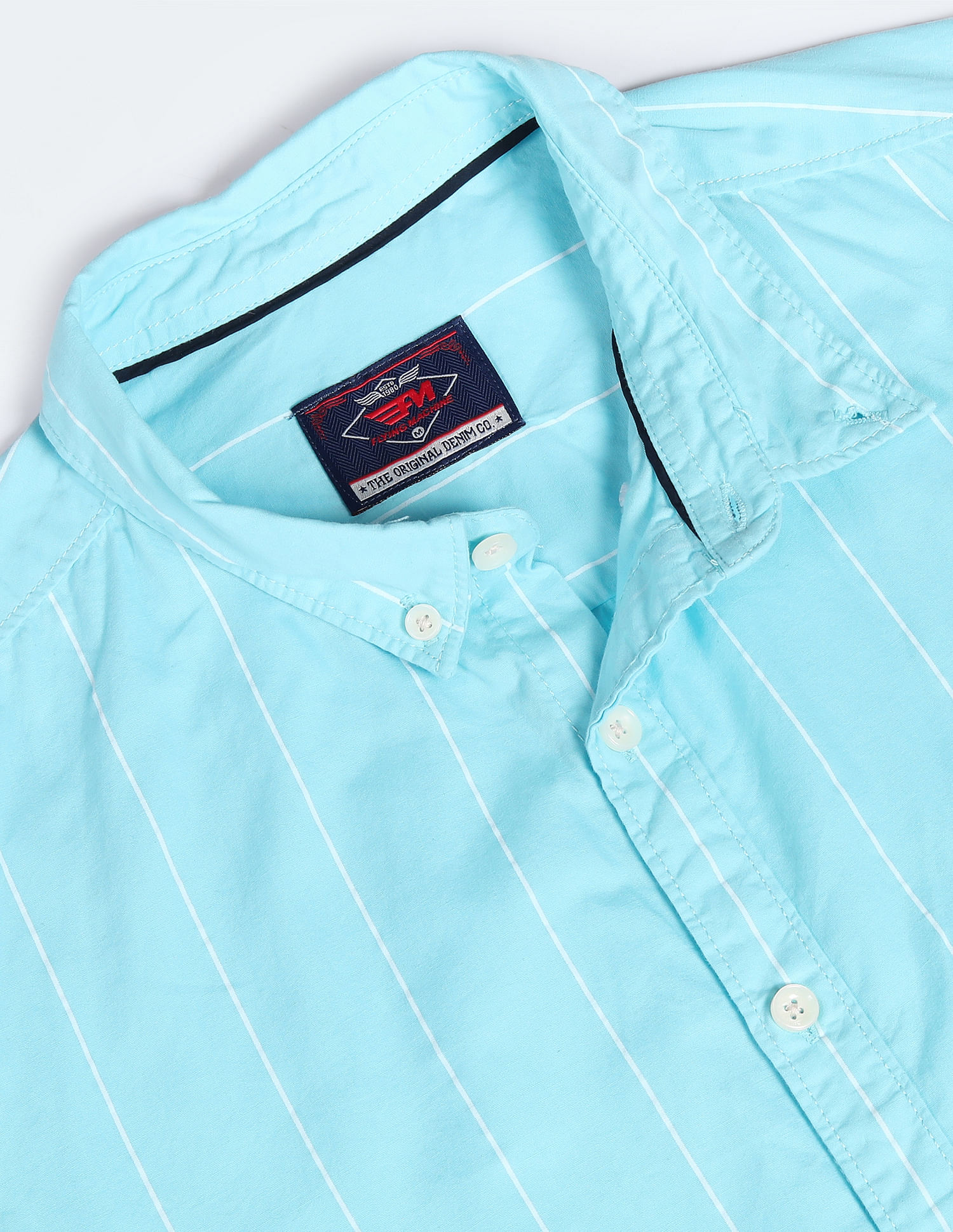 Flying Machine Vertical Stripe Pure Cotton Shirt