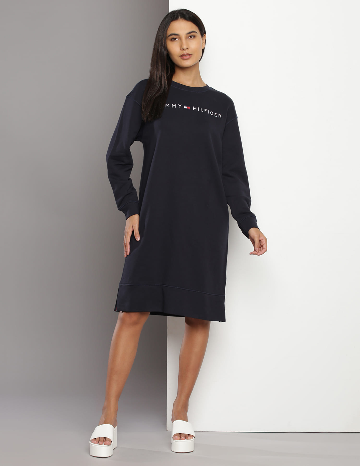 Buy Tommy Hilfiger Long Sleeve Brand Print Dress - NNNOW.com