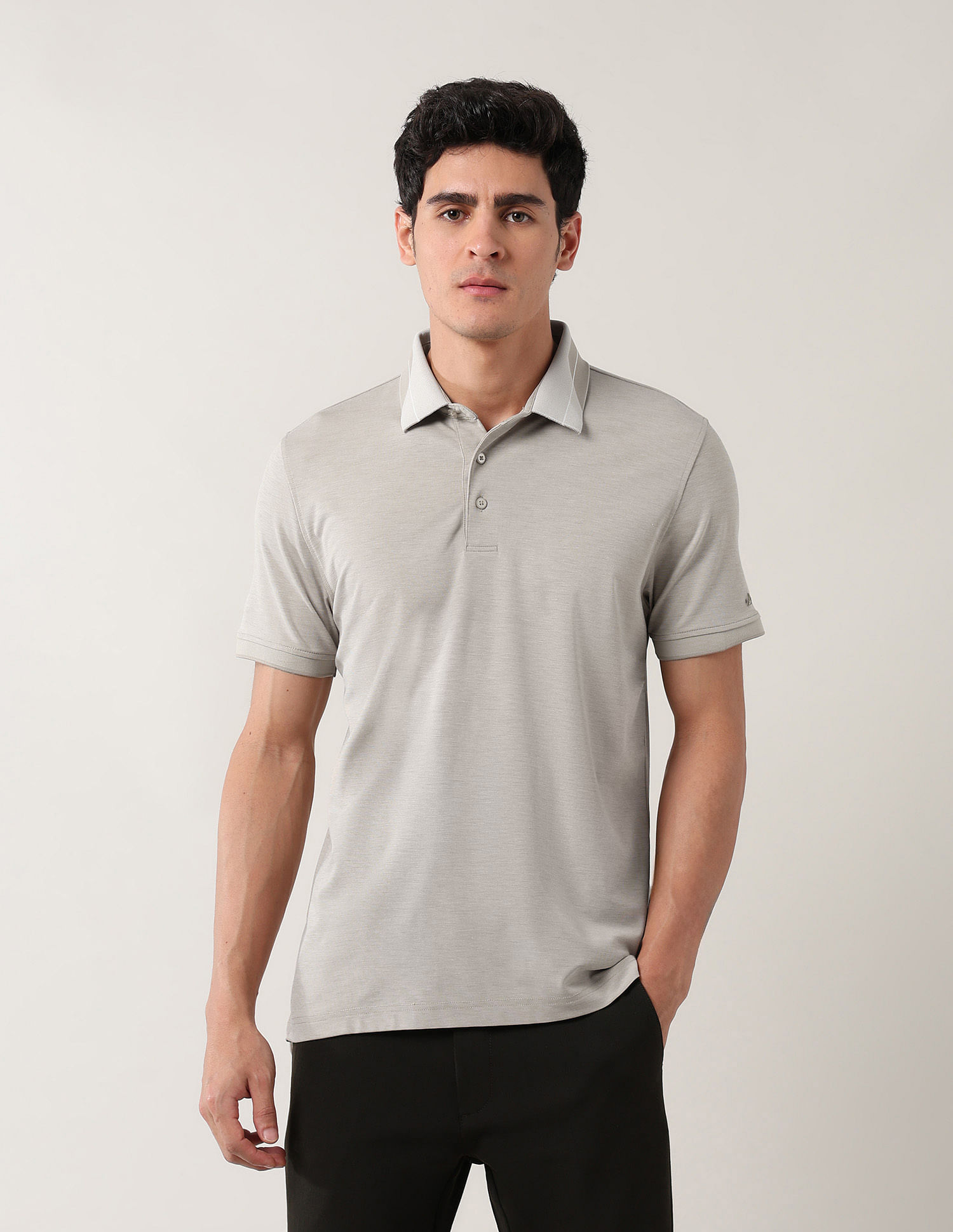 Arrow Solid Pure Cotton Polo Shirt