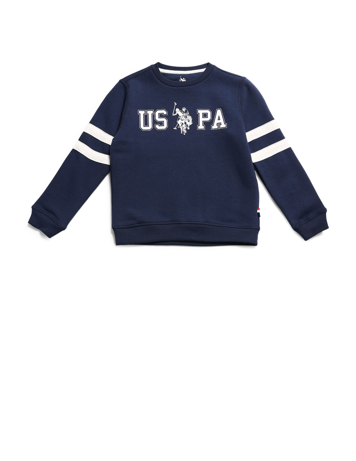 U.S. Polo Assn. Kids Boys Brand Printed Regular Fit Sweatshirt