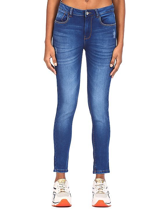 Flying Machine Women Mid-Rise Veronica Skinny Fit Jeans