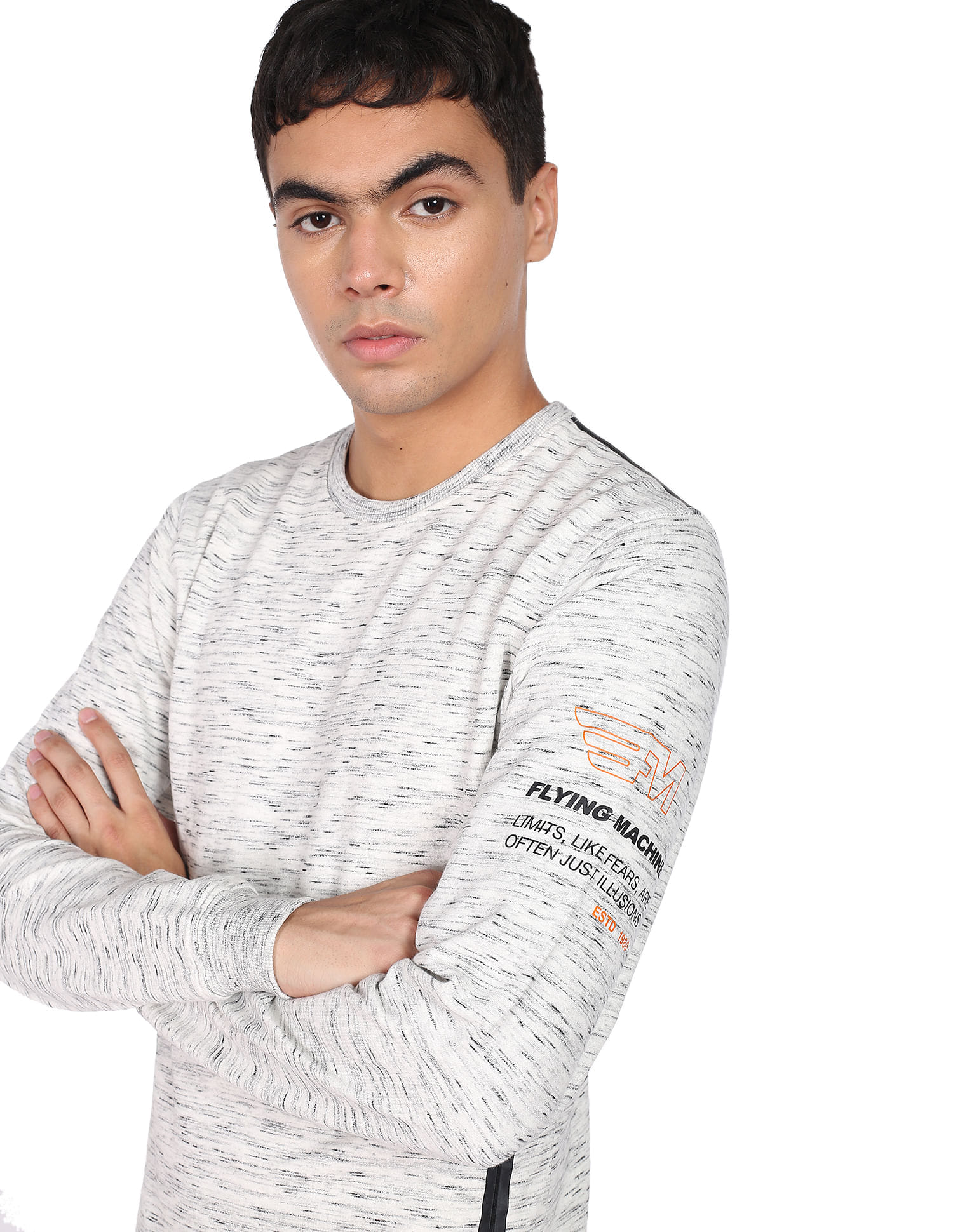 HOT Flying Machine Heathered Sweatshirt Buy Flying Machine