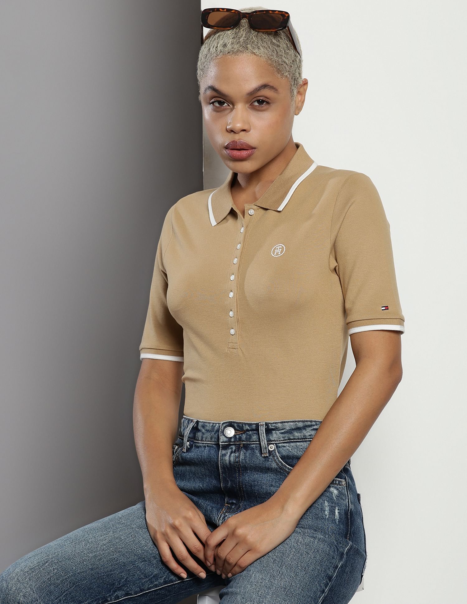 Tommy Hilfiger Slim Tipping Lyocell Polo Shirt