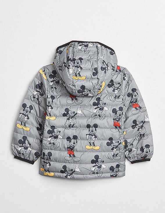 Buy GAP Baby Grey Disney Mickey Mouse Cold Control Lite Puffer