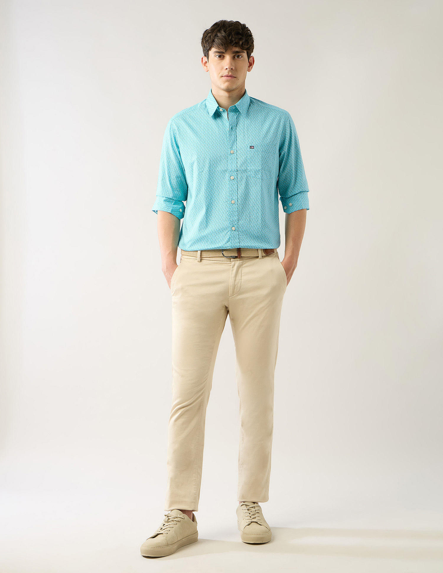 Arrow Sport Floral Printed Printed Slim Fit Shirt