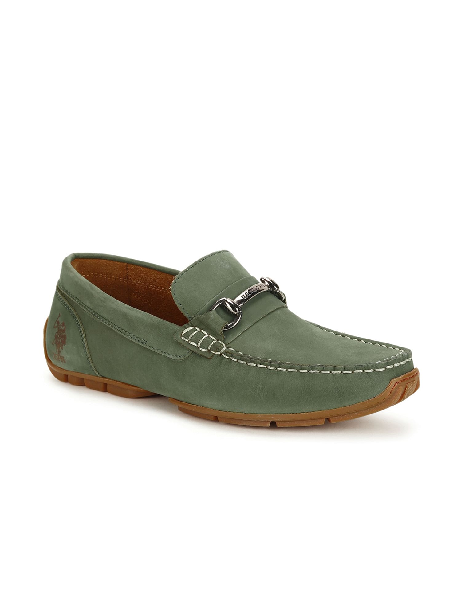 U.S. Polo Assn. Metallic Logo Leather Hebbar 3.0 Loafers
