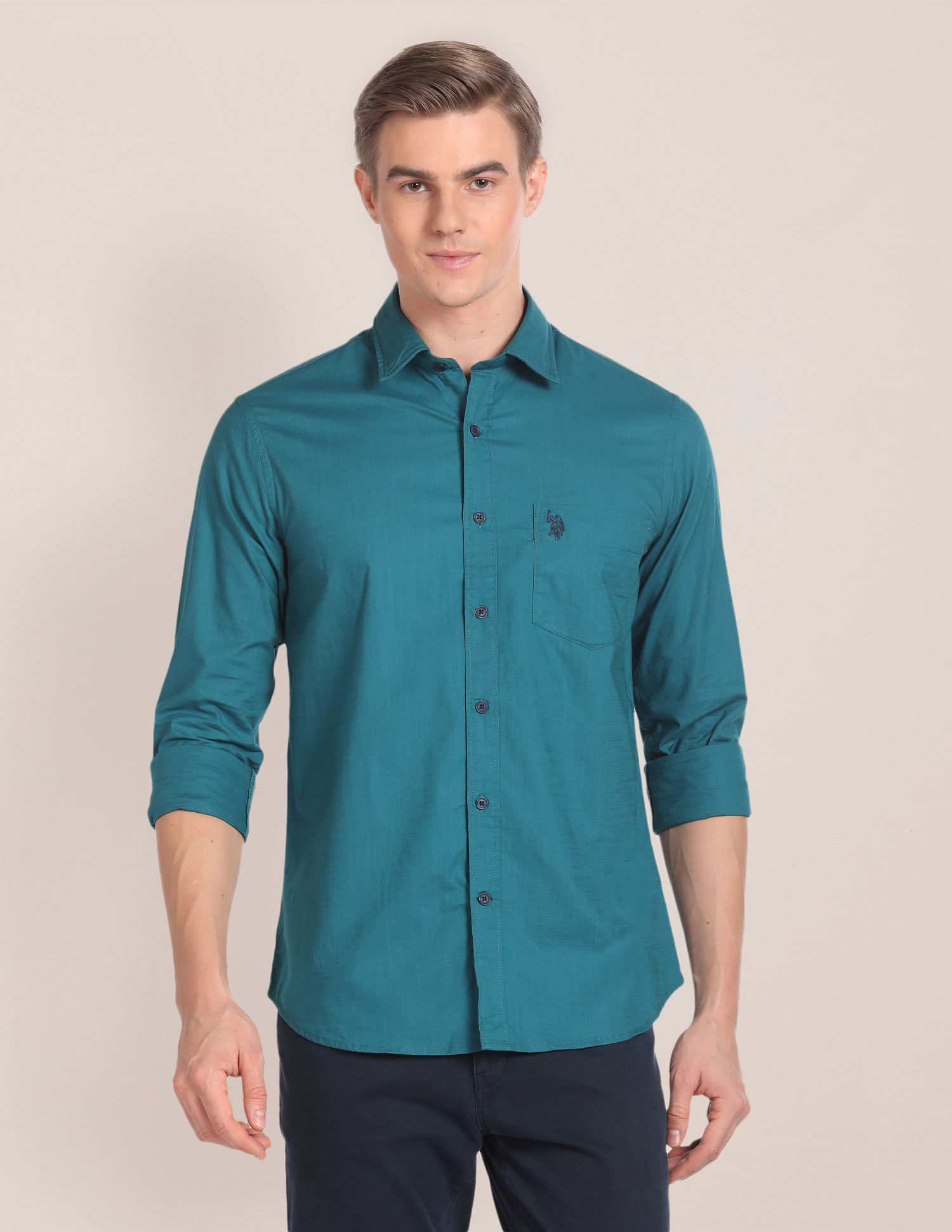 U.S. Polo Assn. Tailored Regular Fit Cotton Casual Shirt