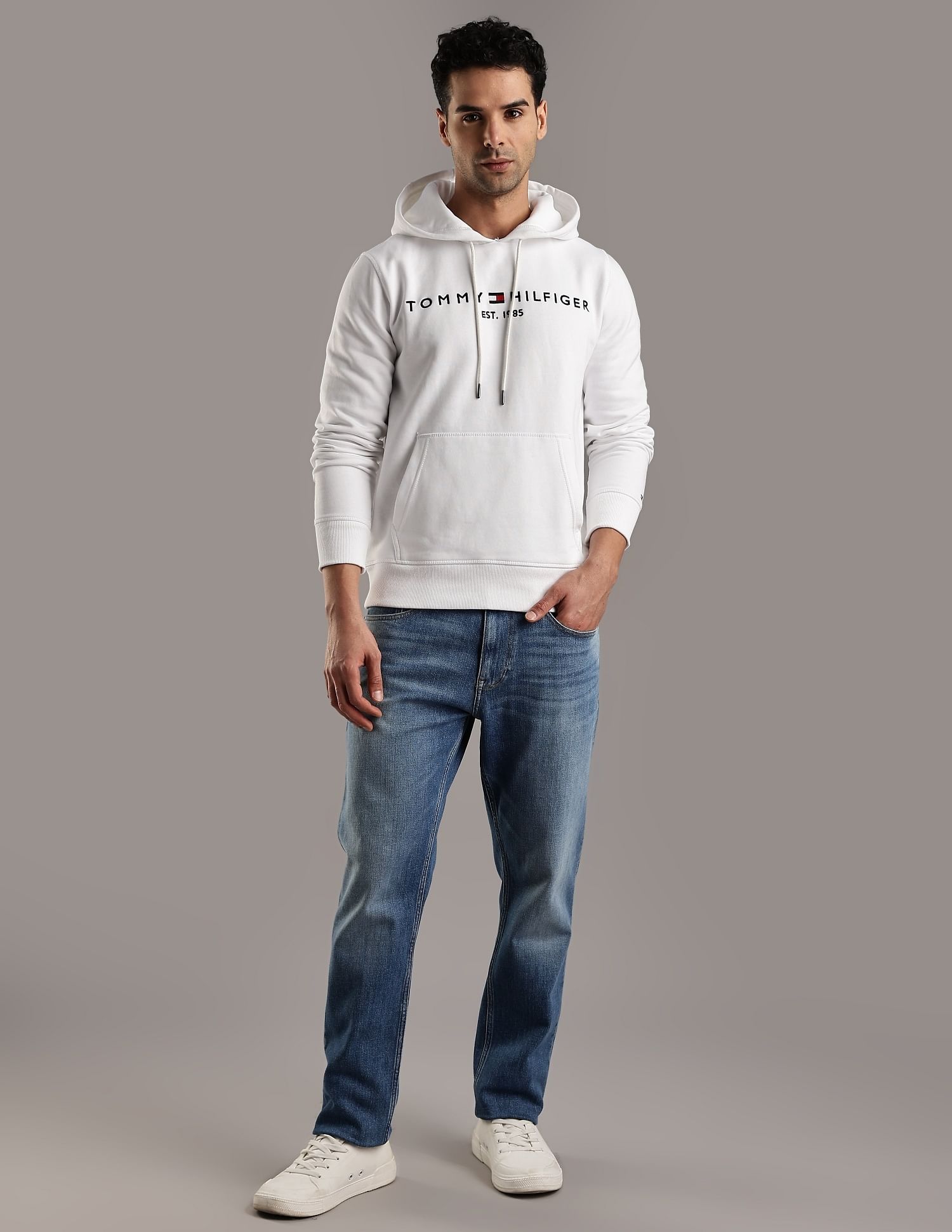 Tommy Hilfiger Embroidered Logo Regular-Fit Cotton Sweatshirt