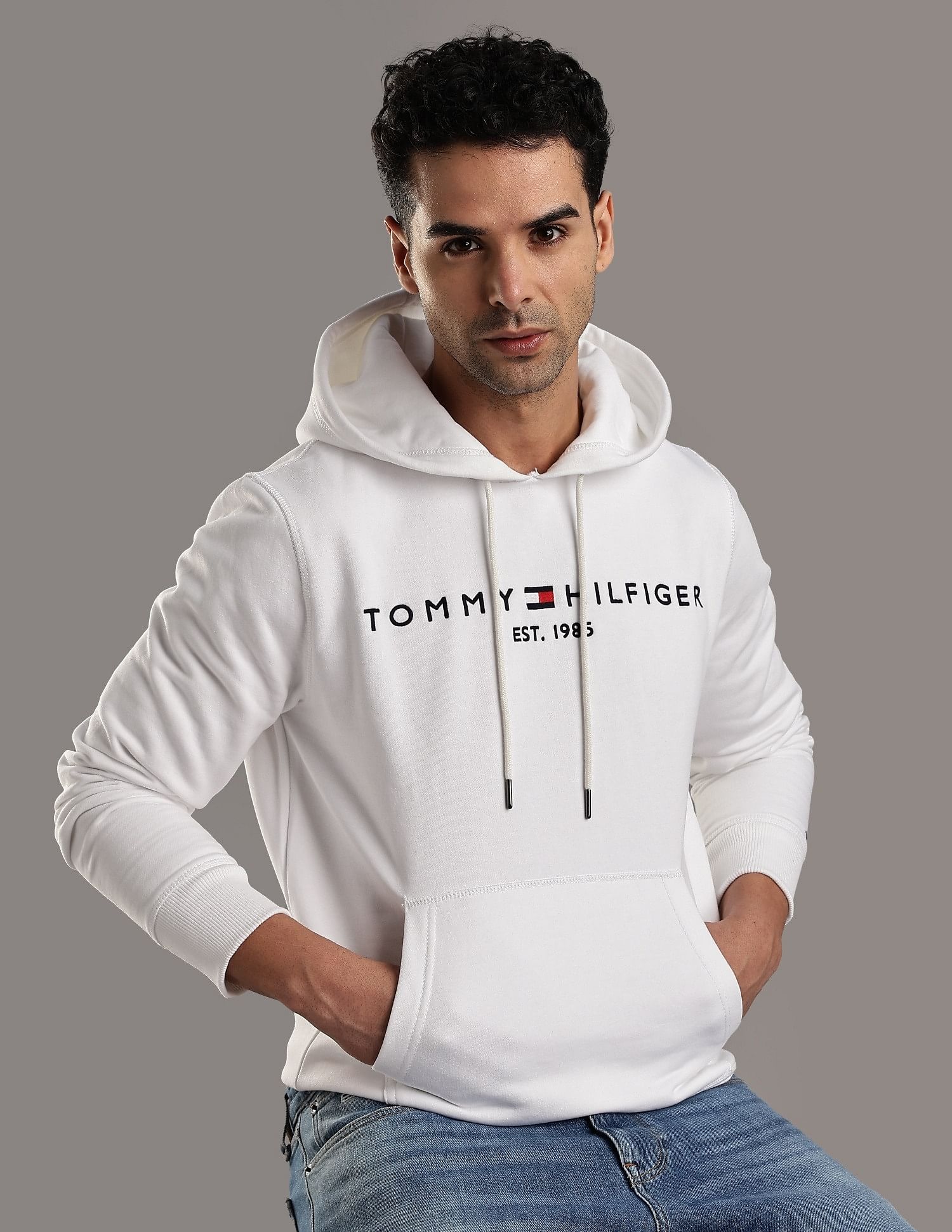 Tommy Hilfiger Embroidered Logo Regular-Fit Cotton Sweatshirt