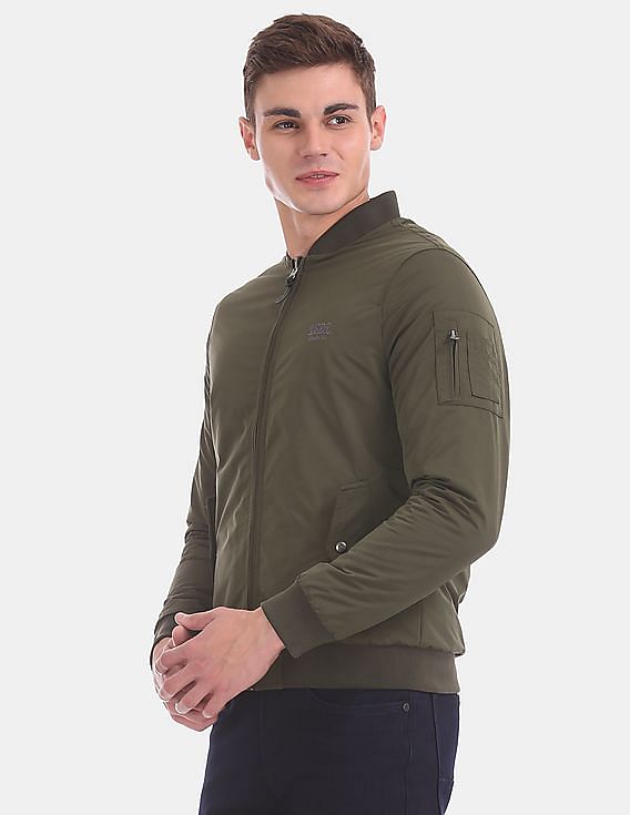 U.S. Polo Assn. Denim Co. Olive And Charcoal Reversible Bomber Jacket