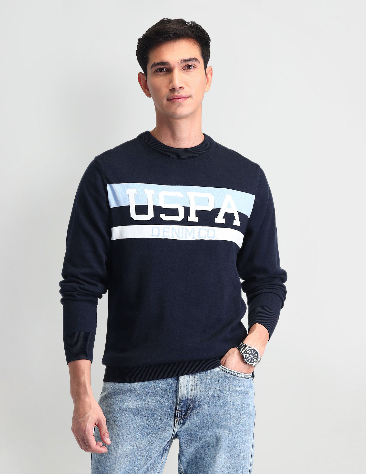U.S. Polo Assn. Denim Co. Regular Fit Logo Sweater