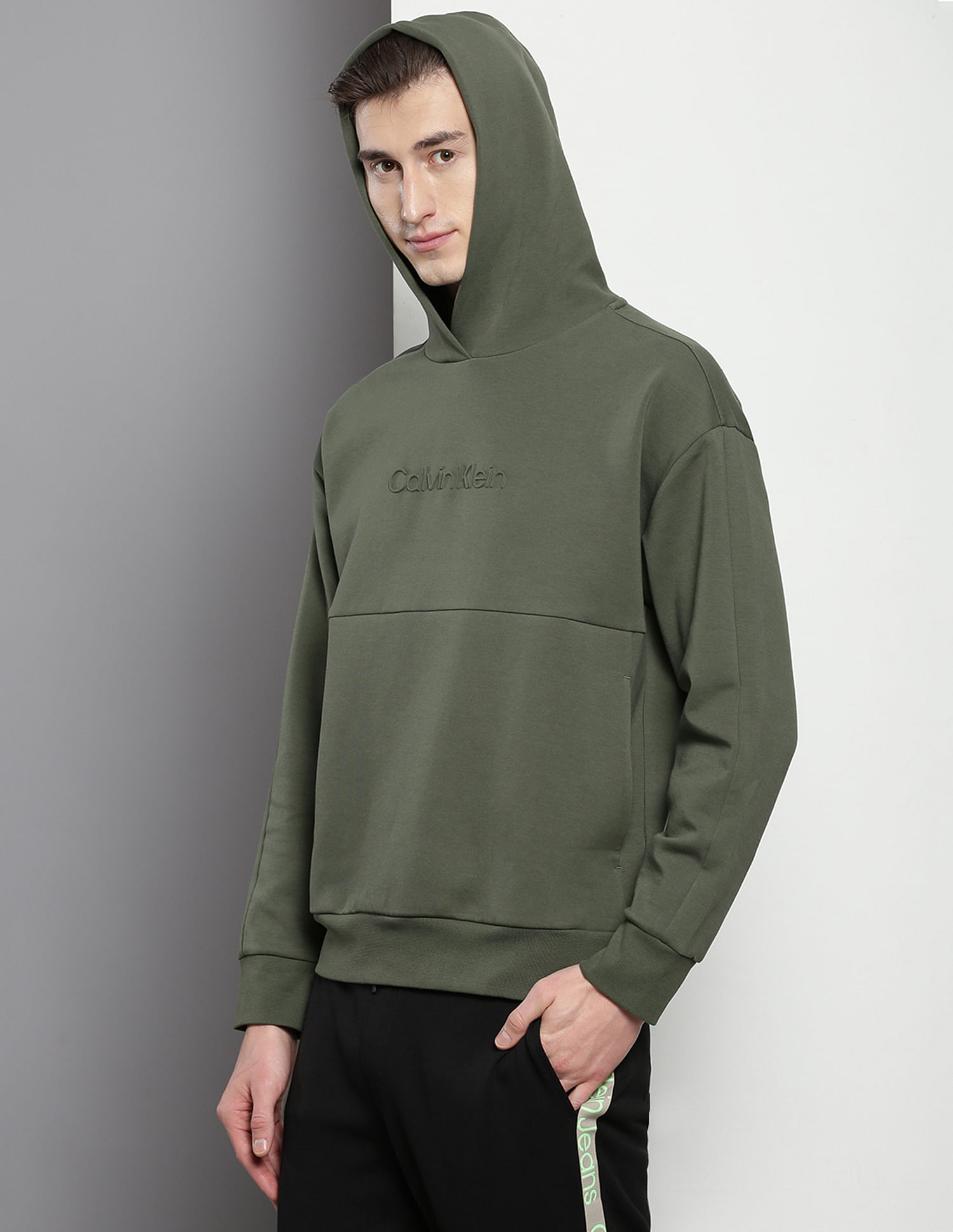 Calvin Klein Embossed Logo Hooded Sweatshirt